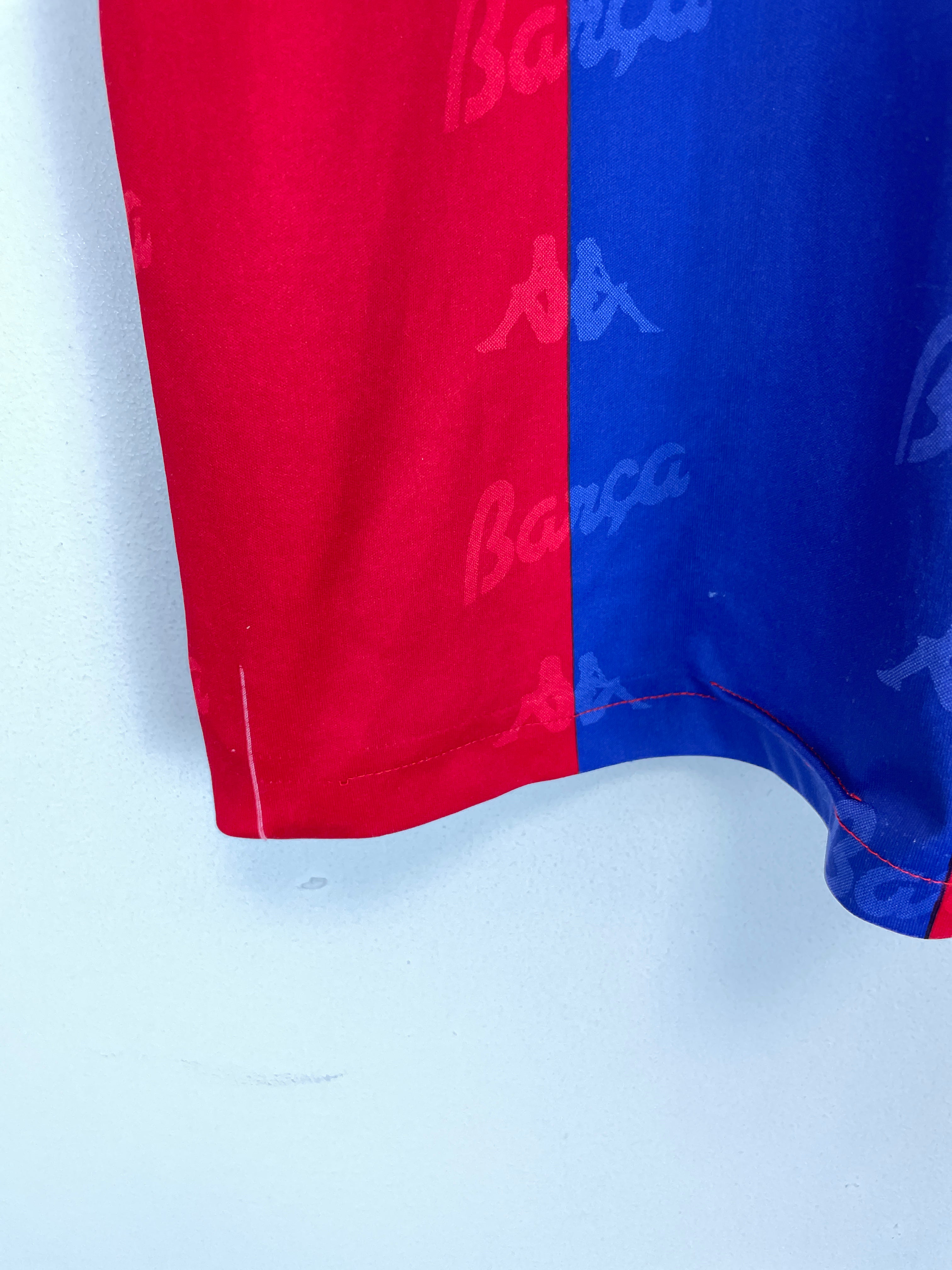 Shop 1992/95 BARCELONA HOME SHIRT (L) KAPPA, classic football shirts, vintage football shirts & retro soccer jerseys at Cult Kits
