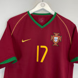 Shop 2006/08 PORTUGAL RONALDO #17 HOME SHIRT (M) NIKE, classic football shirts, vintage football shirts & retro soccer jerseys at Cult Kits