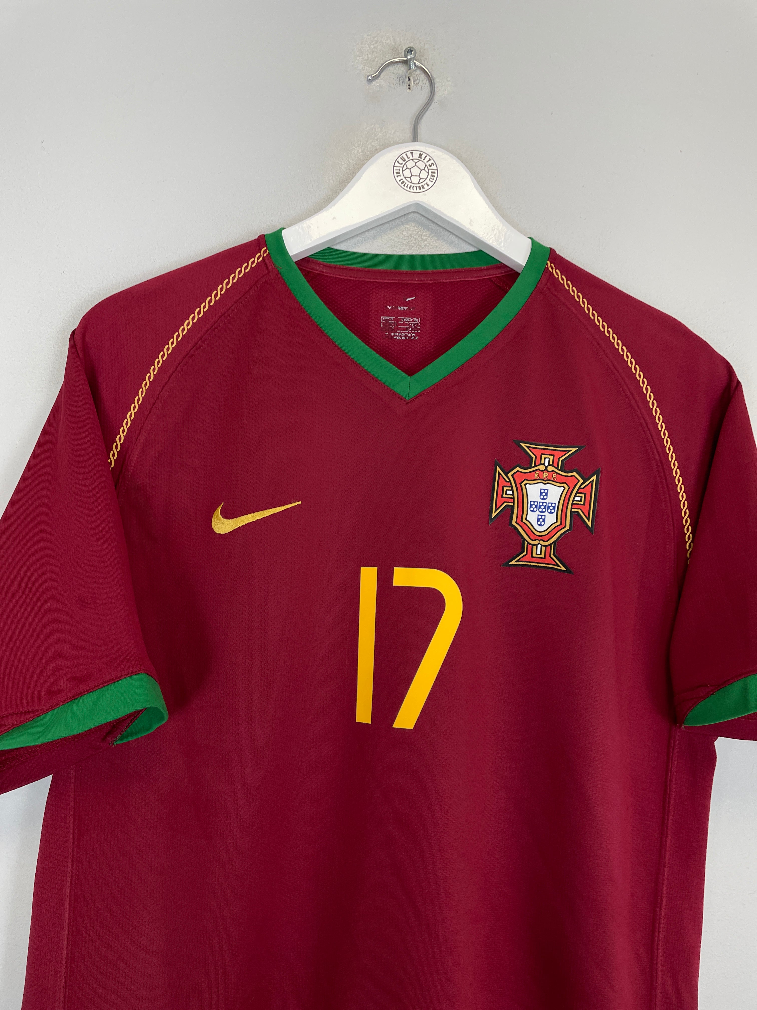 Shop 2006/08 PORTUGAL RONALDO #17 HOME SHIRT (M) NIKE, classic football shirts, vintage football shirts & retro soccer jerseys at Cult Kits