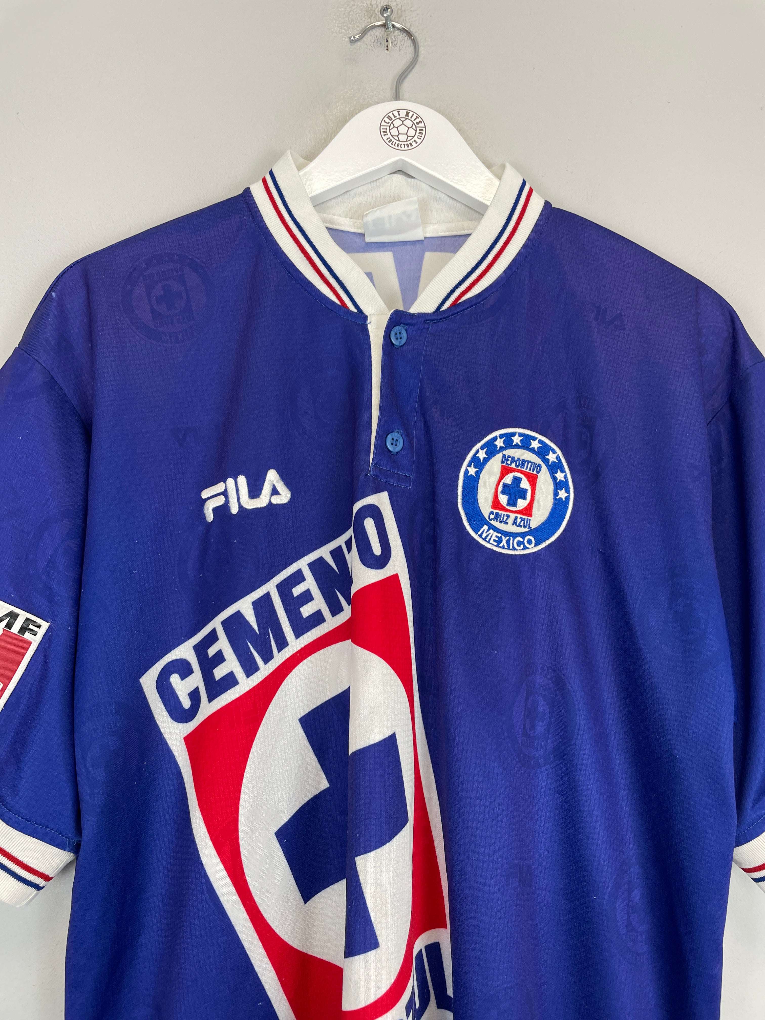 Shop 1998/99 CRUZ AZUL HOME SHIRT (XL) FILA, classic football shirts, vintage football shirts & retro soccer jerseys at Cult Kits