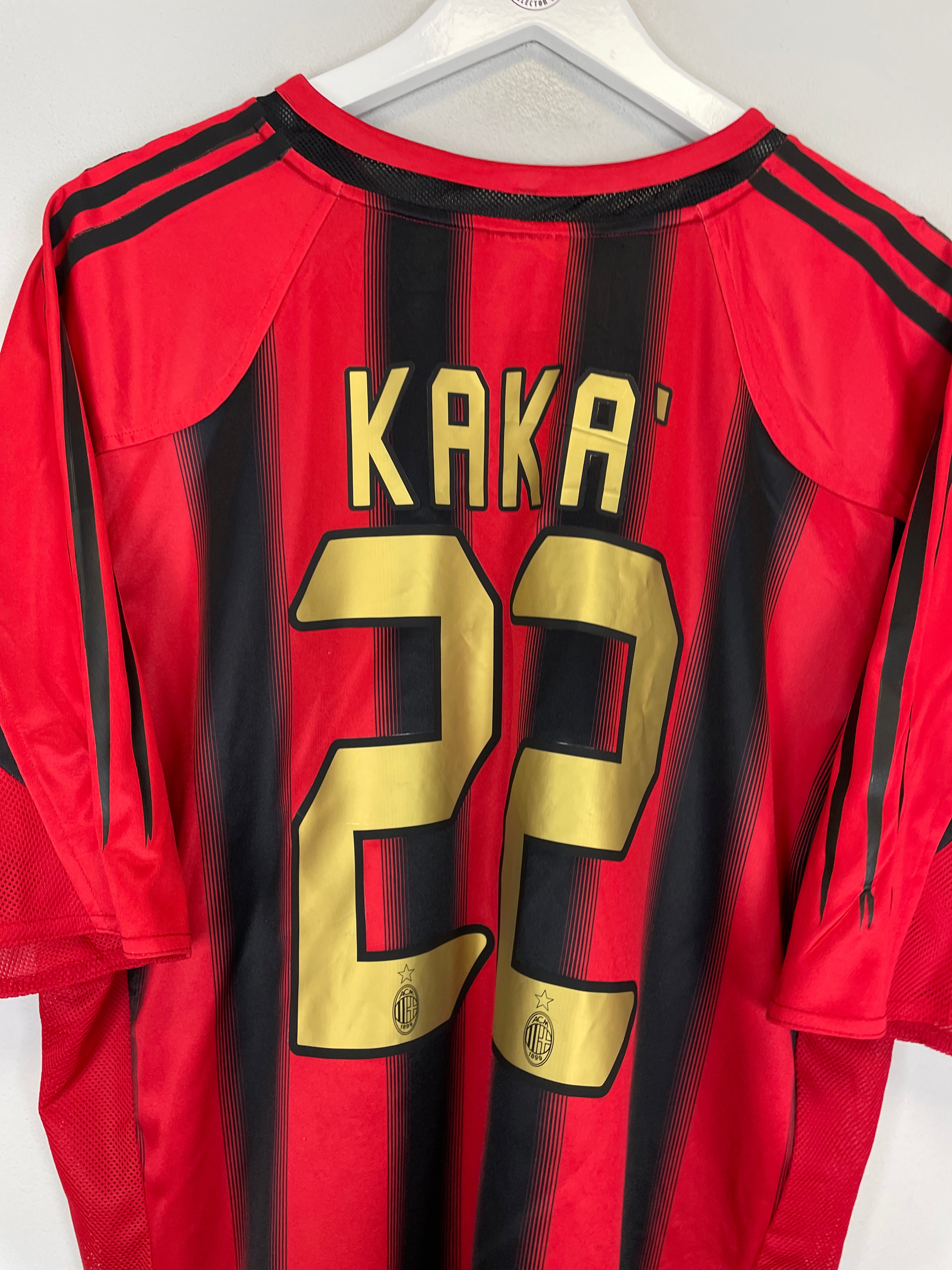 Shop 2004/05 AC MILAN KAKA #22 HOME SHIRT (XXL) ADIDAS, classic football shirts, vintage football shirts & retro soccer jerseys at Cult Kits