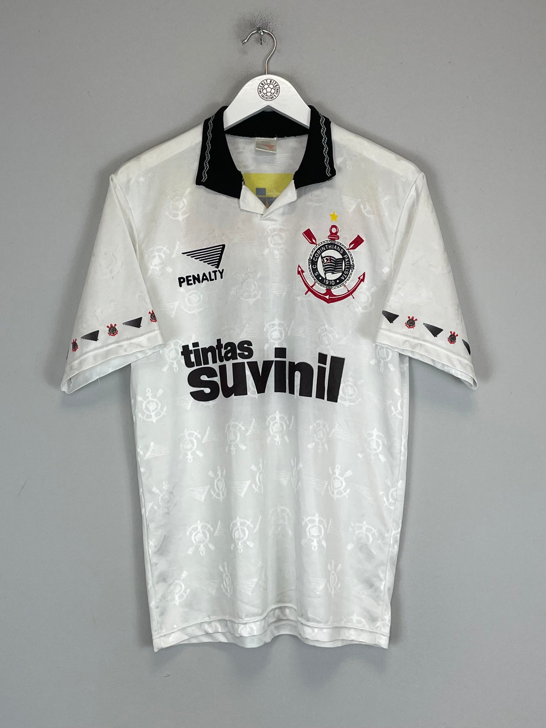 Shop 1995 CORINTHIANS #10 HOME SHIRT (M) PENALTY, classic football shirts, vintage football shirts & retro soccer jerseys at Cult Kits