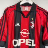 Shop 1998/99 AC MILAN SHEVCHENKO #7 HOME SHIRT (M) ADIDAS, classic football shirts, vintage football shirts & retro soccer jerseys at Cult Kits