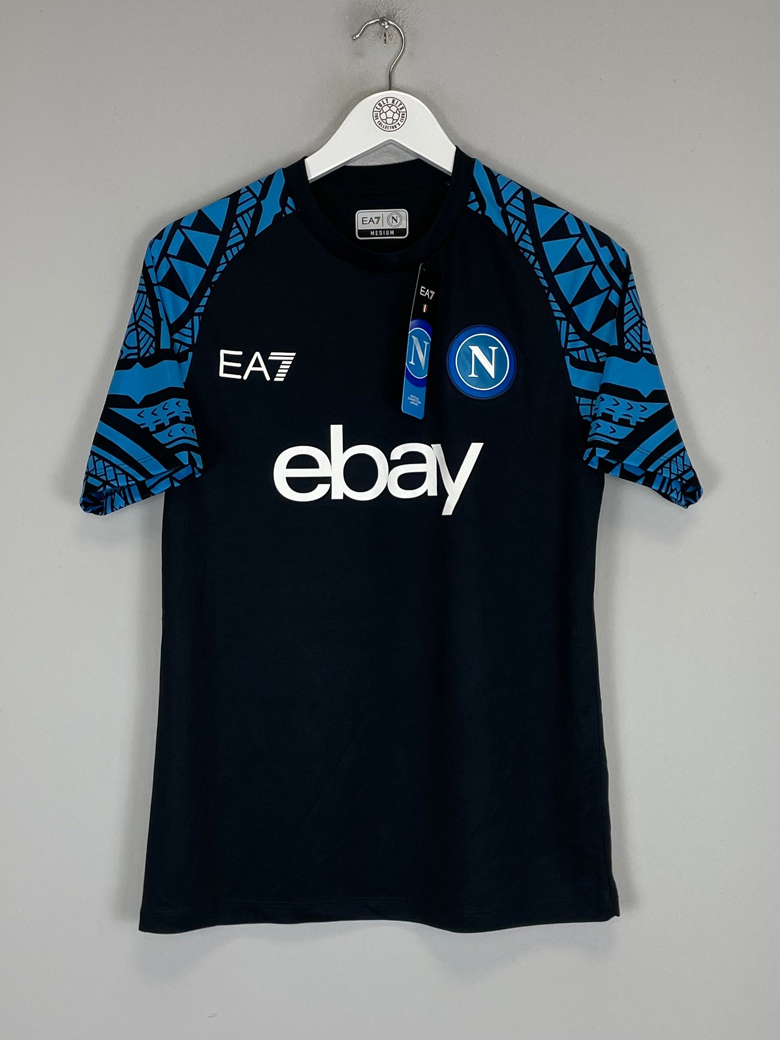 Shop 2023/24 Napoli *BNWT* Training Shirt (Multiple Sizes) EA7, classic football shirts, vintage football shirts & retro soccer jerseys at Cult Kits