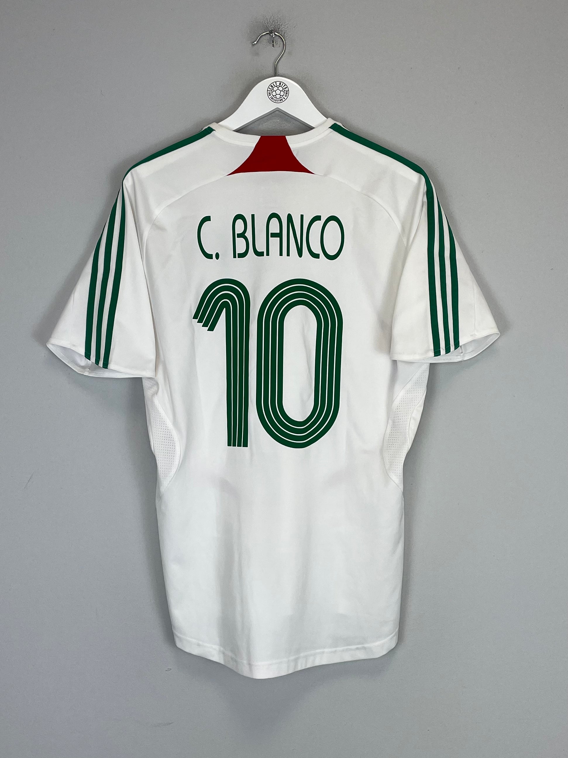 Shop 2007/08 MEXICO BLANCO #10 AWAY SHIRT (M) ADIDAS, classic football shirts, vintage football shirts & retro soccer jerseys at Cult Kits