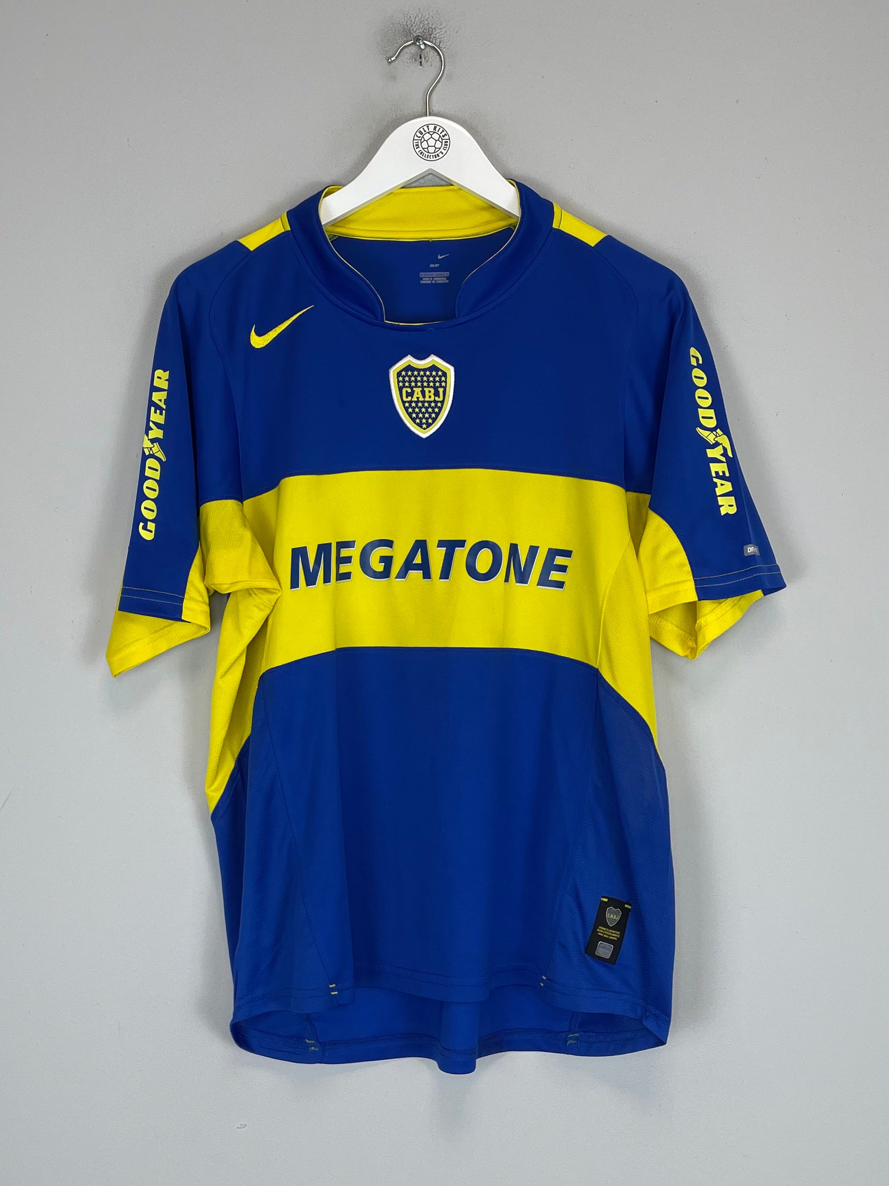 Shop 2005/06 BOCA JUNIORS HOME SHIRT (L) NIKE, classic football shirts, vintage football shirts & retro soccer jerseys at Cult Kits