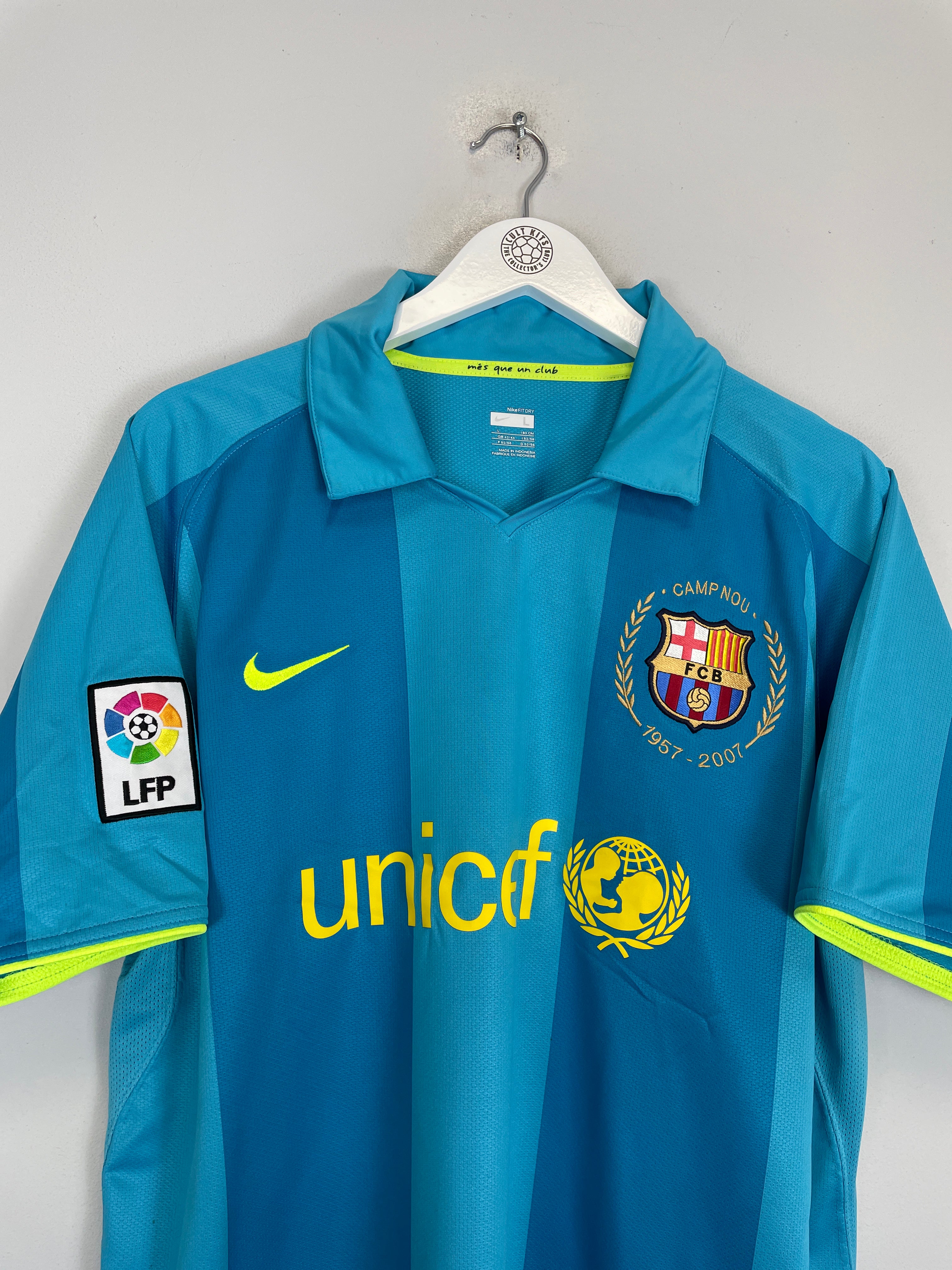 Shop 2007/08 BARCELONA RONALDINHO #10 AWAY SHIRT (L) NIKE, classic football shirts, vintage football shirts & retro soccer jerseys at Cult Kits