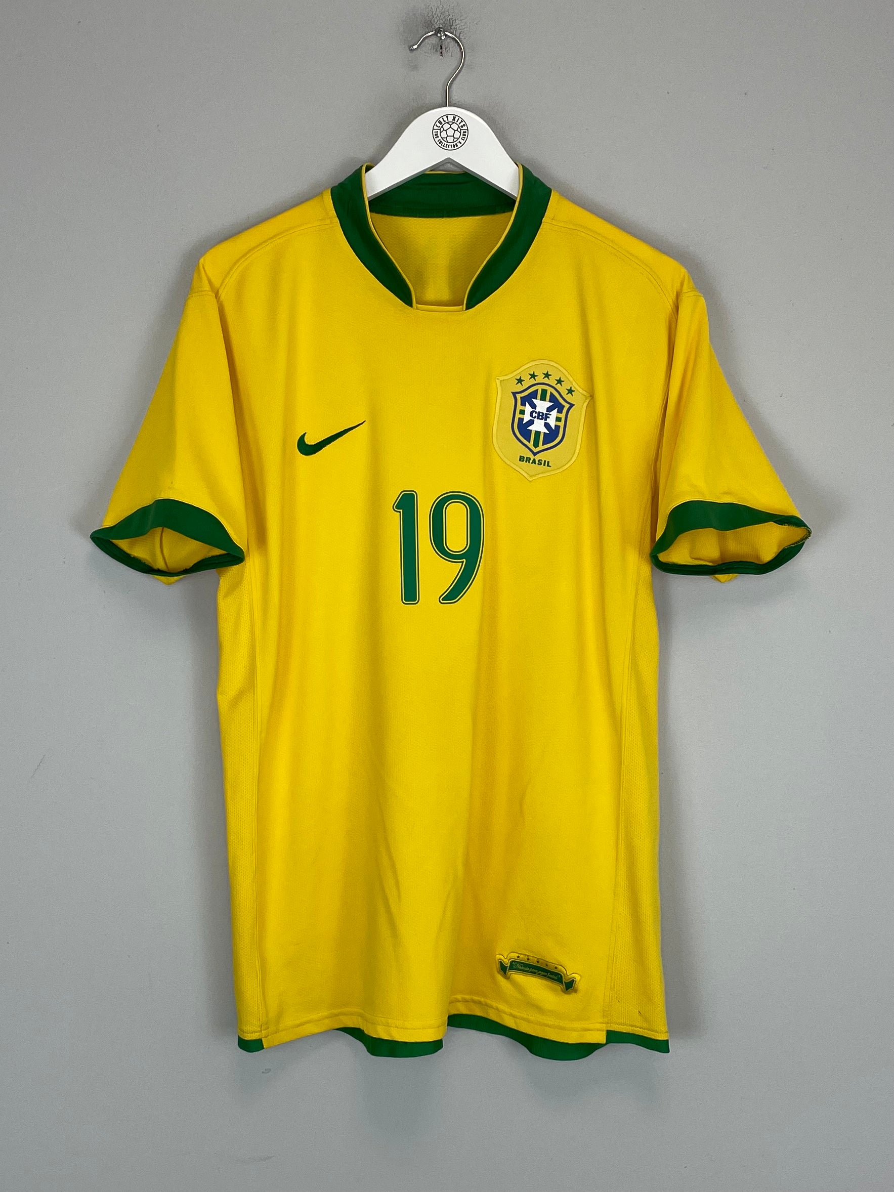 Shop 2006/07 BRAZIL JUNINHO #19 HOME SHIRT (L) NIKE, classic football shirts, vintage football shirts & retro soccer jerseys at Cult Kits