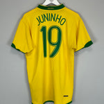 Shop 2006/07 BRAZIL JUNINHO #19 HOME SHIRT (L) NIKE, classic football shirts, vintage football shirts & retro soccer jerseys at Cult Kits