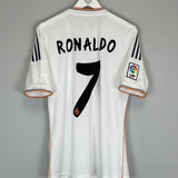 Shop 2013/14 REAL MADRID RONALDO #7 HOME SHIRT (M) ADIDAS, classic football shirts, vintage football shirts & retro soccer jerseys at Cult Kits