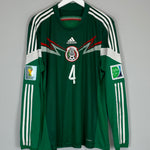 Shop 2014/15 MEXICO R.MARQUEZ #4 L/S HOME SHIRT (L) ADIDAS, classic football shirts, vintage football shirts & retro soccer jerseys at Cult Kits