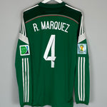 Shop 2014/15 MEXICO R.MARQUEZ #4 L/S HOME SHIRT (L) ADIDAS, classic football shirts, vintage football shirts & retro soccer jerseys at Cult Kits