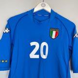 Shop 2002 ITALY TOTTI #10 HOME SHIRT (L) KAPPA, classic football shirts, vintage football shirts & retro soccer jerseys at Cult Kits