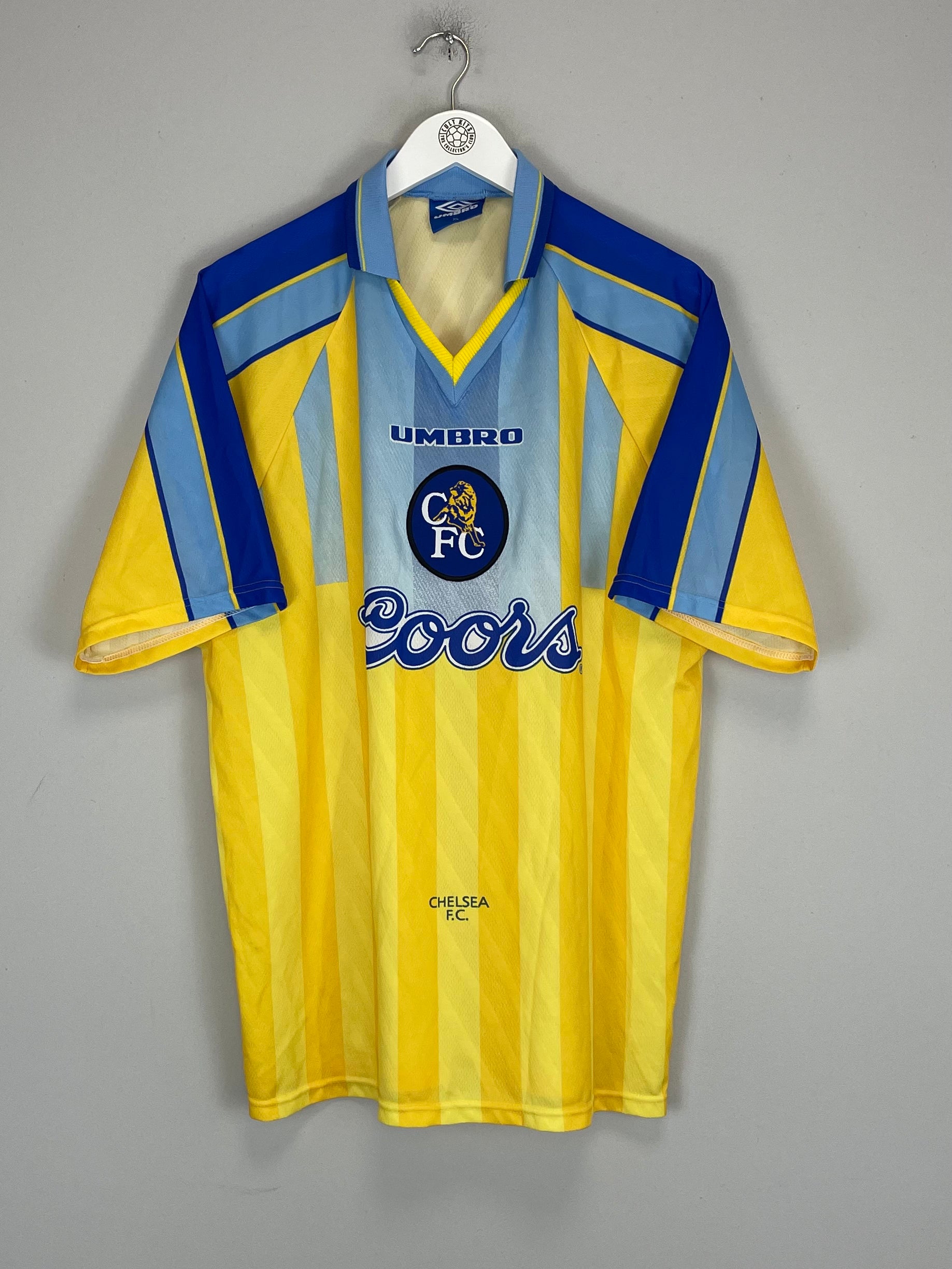 Shop 1996/97 CHELSEA AWAY SHIRT (XL) UMBRO, classic football shirts, vintage football shirts & retro soccer jerseys at Cult Kits