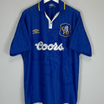 Shop 1995/97 CHELSEA HOME SHIRT (XL) UMBRO, classic football shirts, vintage football shirts & retro soccer jerseys at Cult Kits