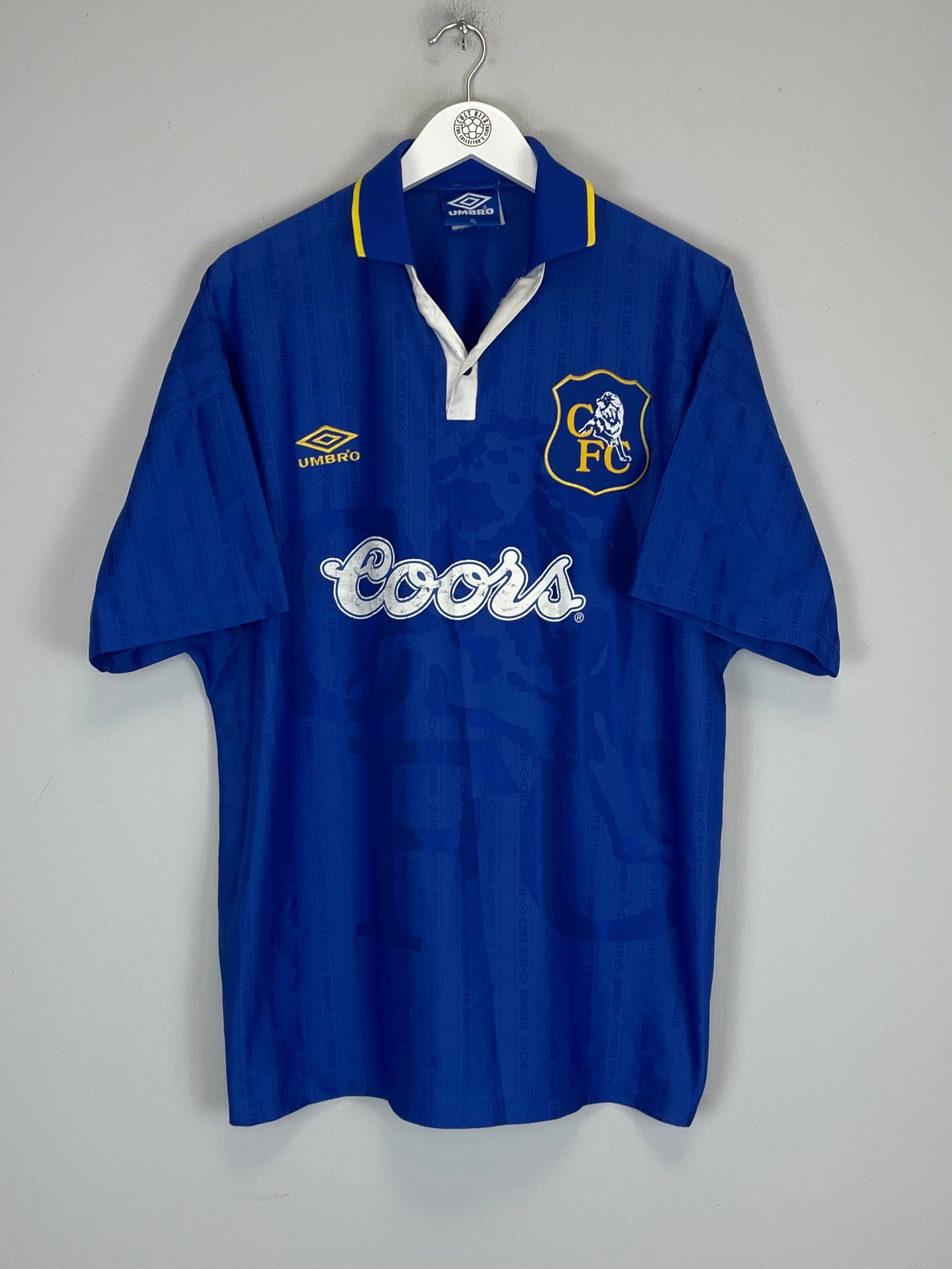 Shop 1995/97 CHELSEA HOME SHIRT (XL) UMBRO, classic football shirts, vintage football shirts & retro soccer jerseys at Cult Kits