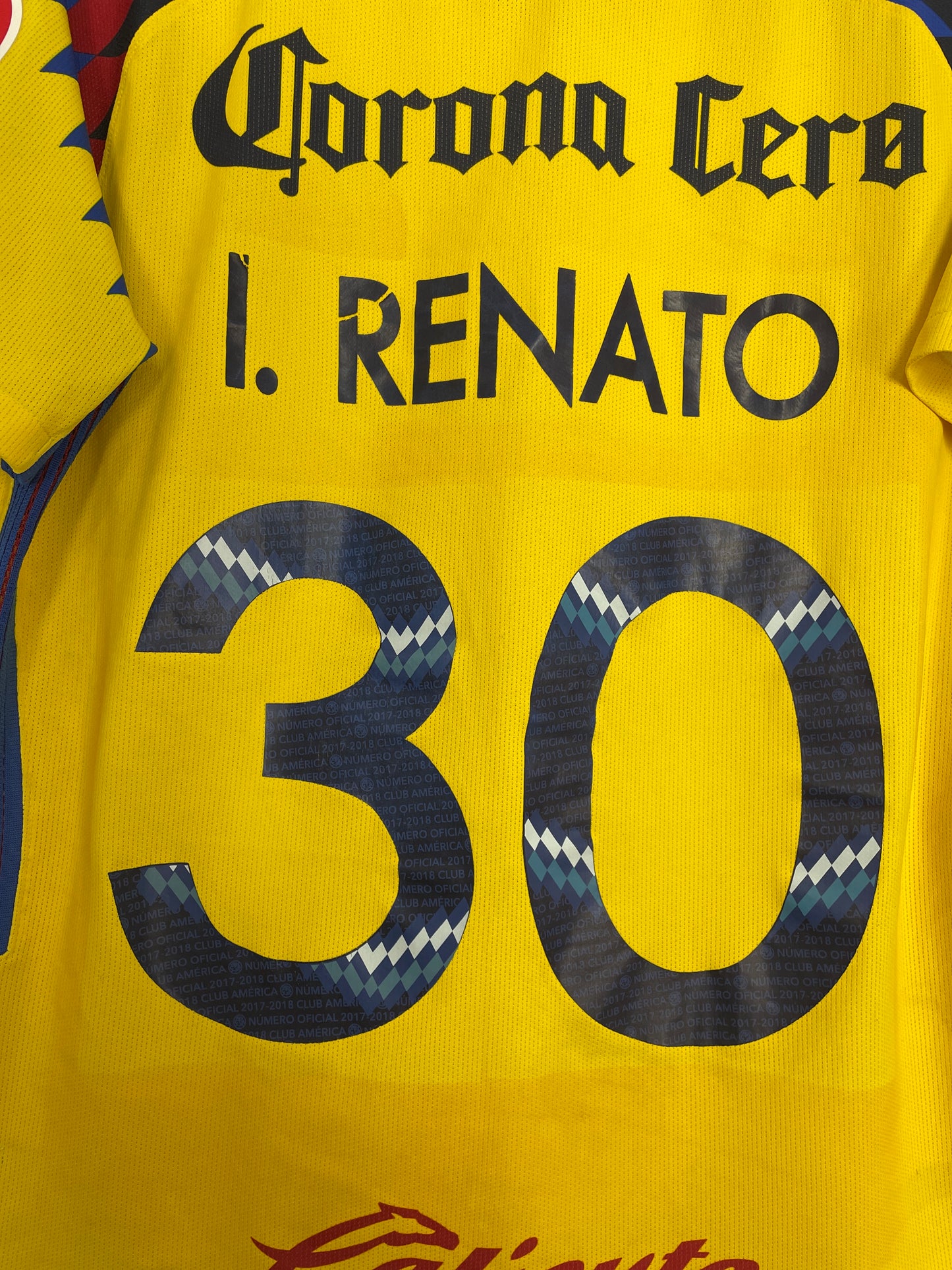 2017/18 CLUB AMERICA I.RENATO #35 *MATCH ISSUE* THIRD SHIRT (L) NIKE