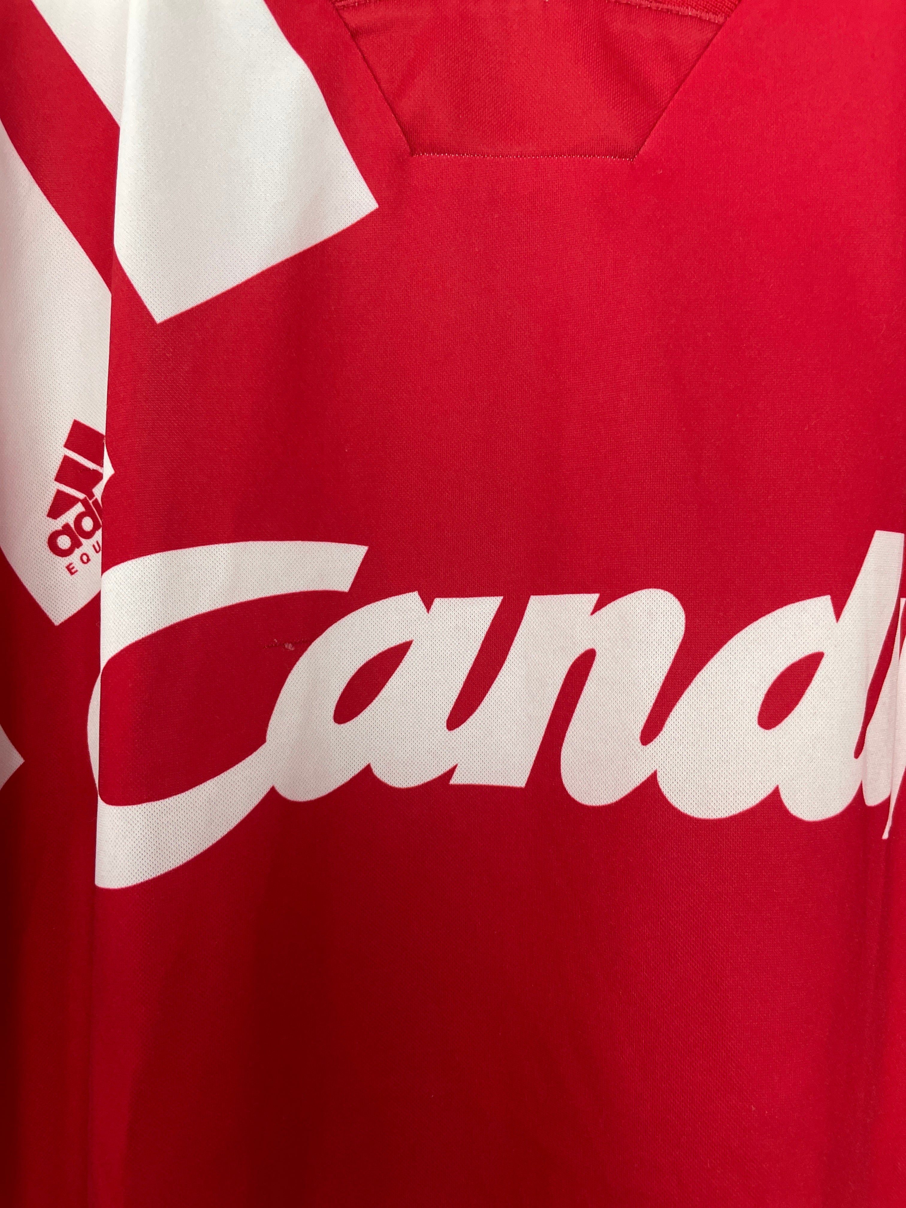 Shop 1991/92 LIVERPOOL HOME SHIRT (XL) ADIDAS, classic football shirts, vintage football shirts & retro soccer jerseys at Cult Kits