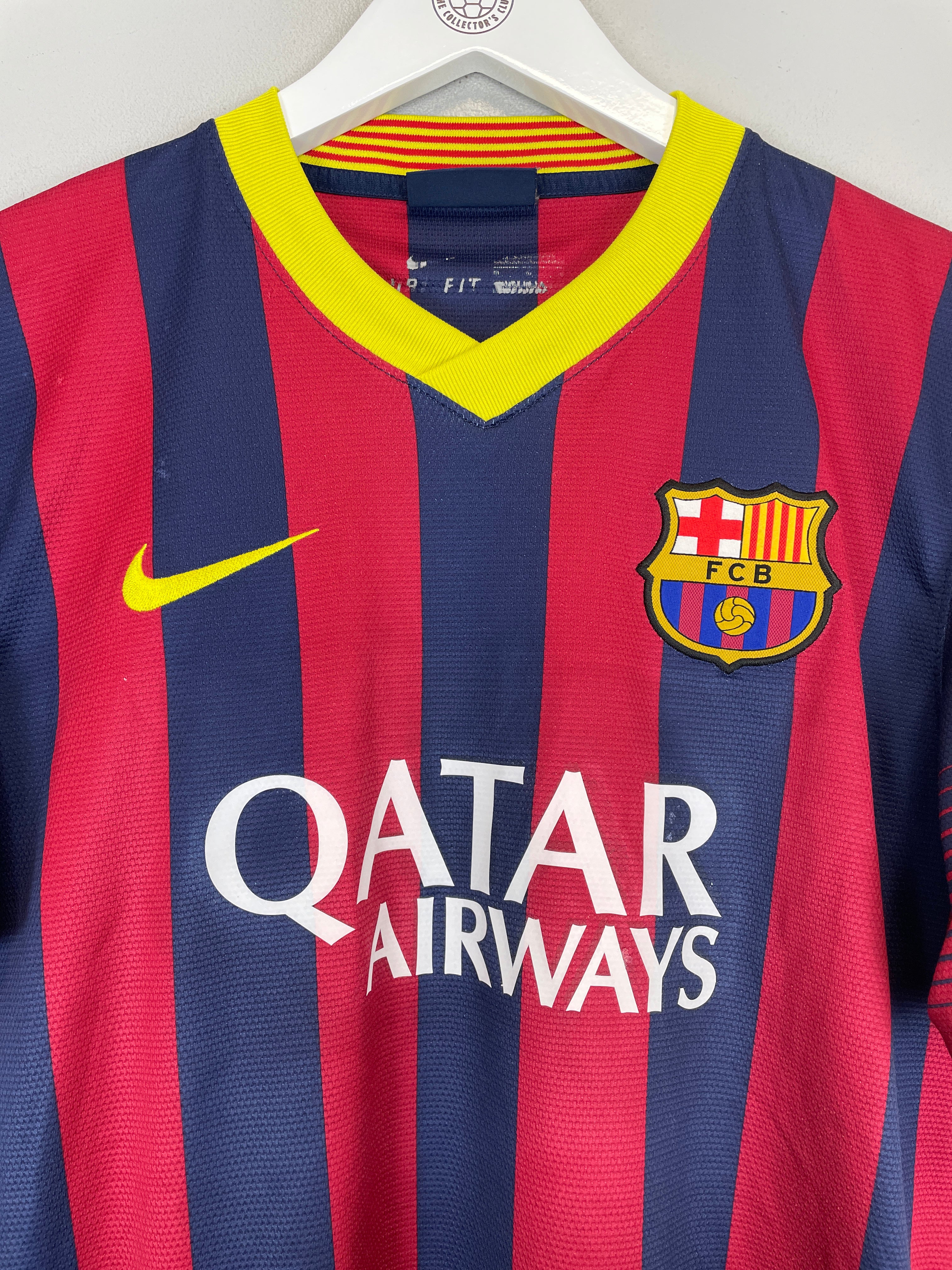Shop 2013/14 BARCELONA HOME SHIRT (M) NIKE, classic football shirts, vintage football shirts & retro soccer jerseys at Cult Kits