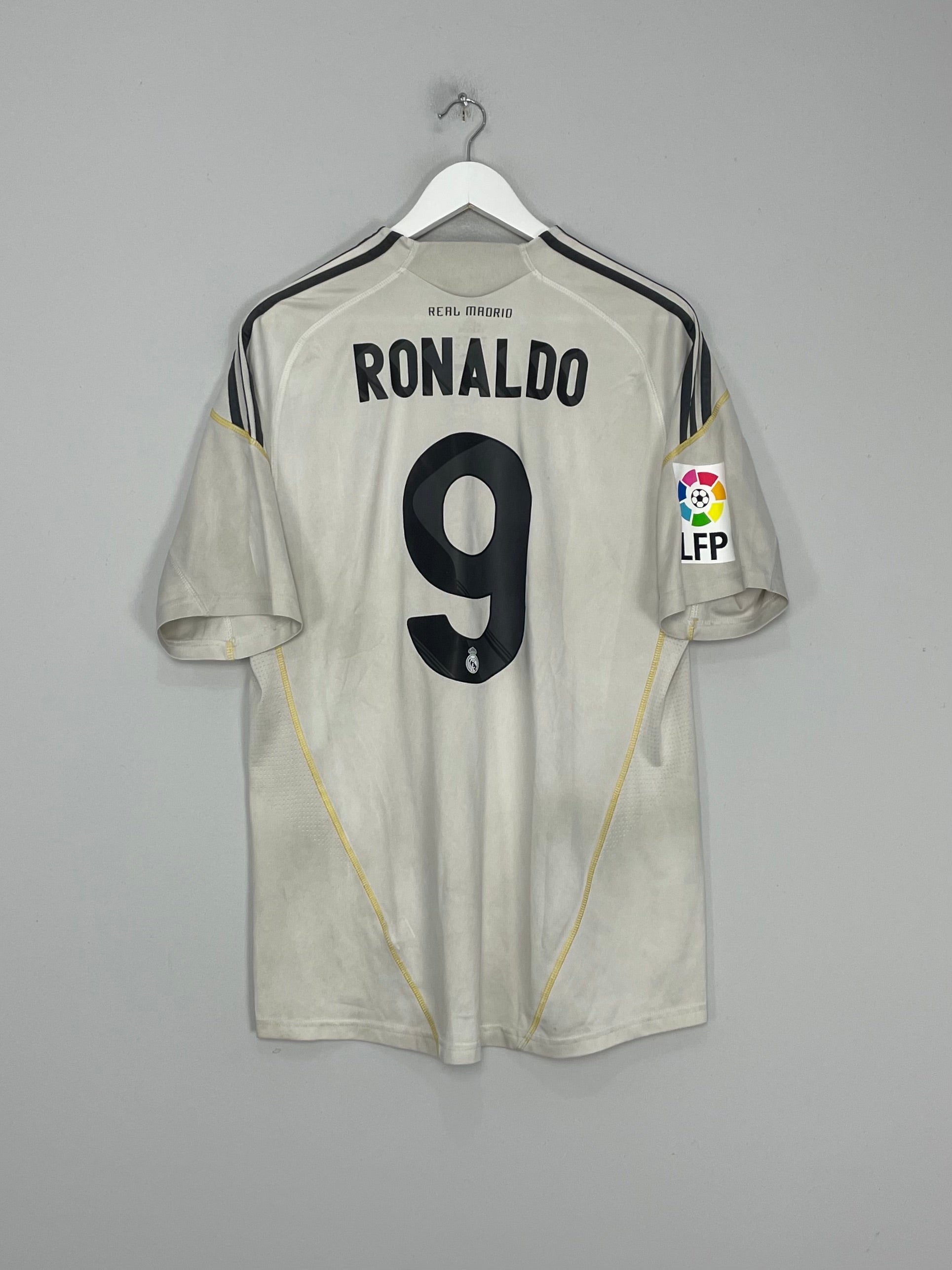 Shop 2009/10 REAL MADRID RONALDO #9 HOME SHIRT (L) ADIDAS, classic football shirts, vintage football shirts & retro soccer jerseys at Cult Kits