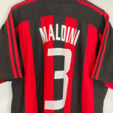 Shop 2003/04 AC MILAN MALDINI #3 HOME SHIRT (XL) ADIDAS, classic football shirts, vintage football shirts & retro soccer jerseys at Cult Kits