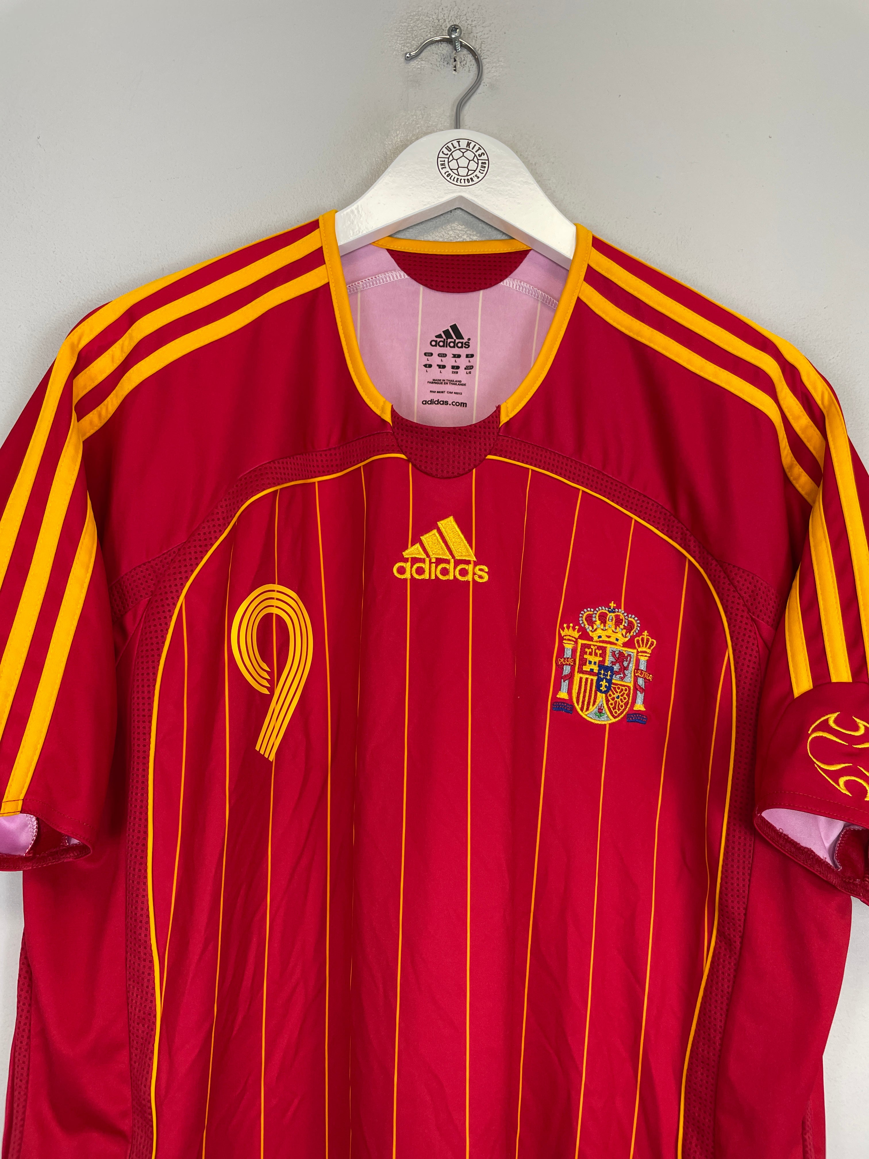 Shop 2006/08 SPAIN F.TORRES #9 HOME SHIRT (L) ADIDAS, classic football shirts, vintage football shirts & retro soccer jerseys at Cult Kits