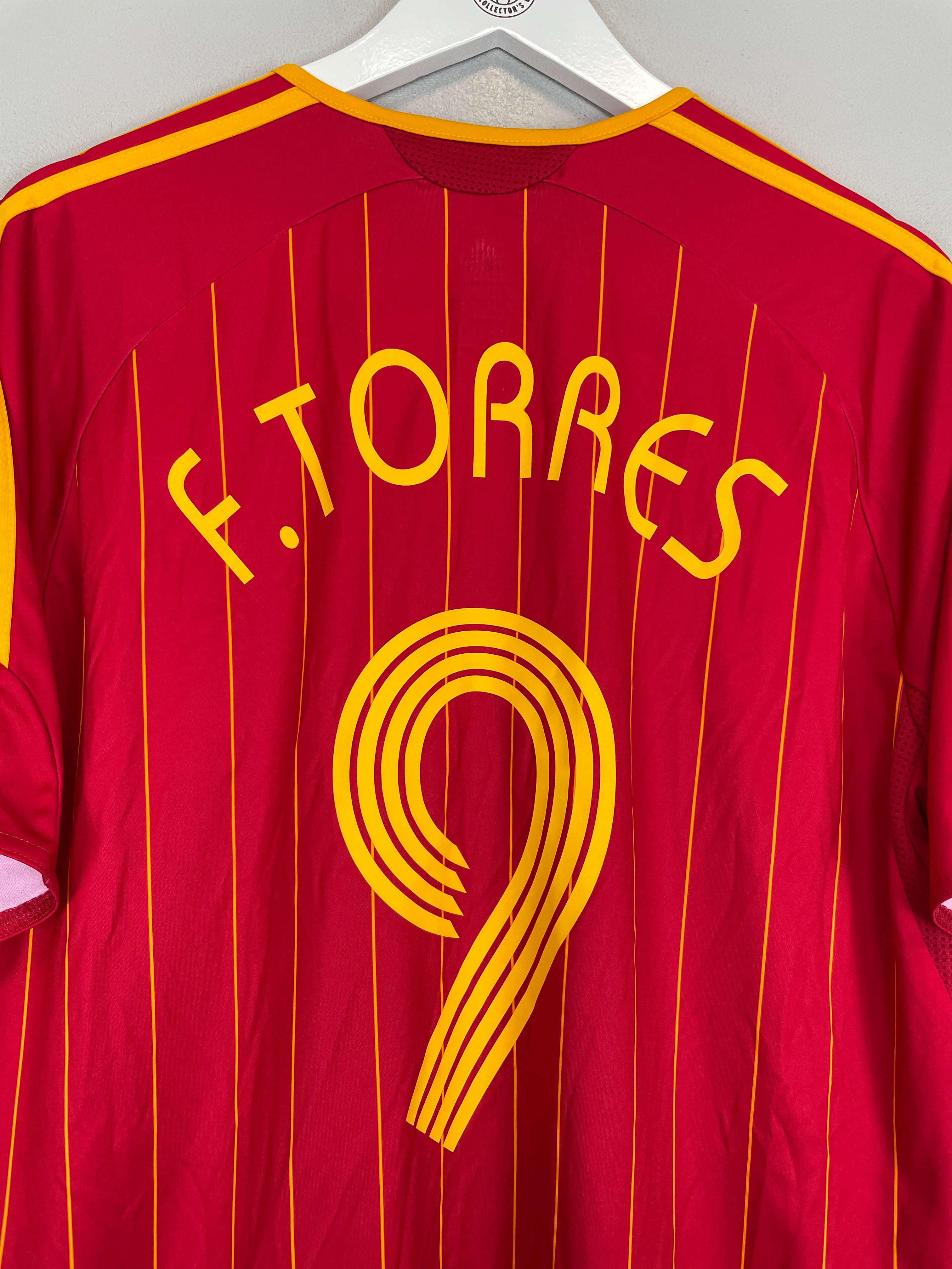 Shop 2006/08 SPAIN F.TORRES #9 HOME SHIRT (L) ADIDAS, classic football shirts, vintage football shirts & retro soccer jerseys at Cult Kits