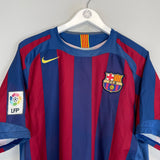 Shop 2005/06 BARCELONA RONALDINHO #10 HOME SHIRT (L) NIKE, classic football shirts, vintage football shirts & retro soccer jerseys at Cult Kits