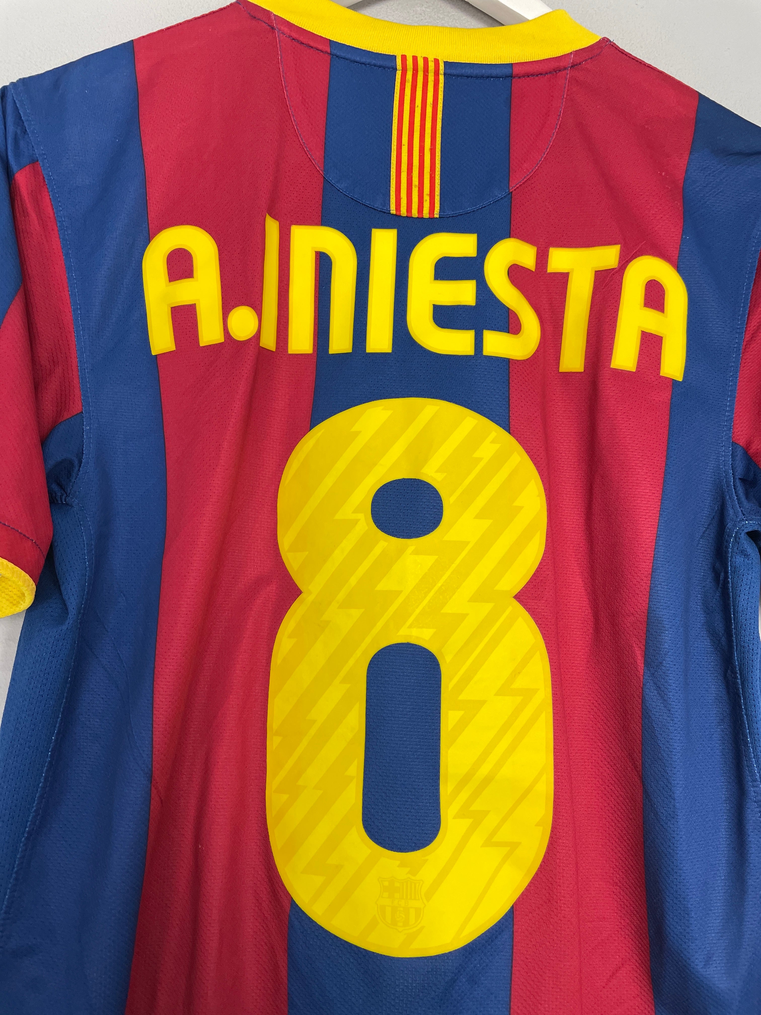 Shop 2010/11 BARCELONA INIESTA #8 HOME SHIRT (S) NIKE, classic football shirts, vintage football shirts & retro soccer jerseys at Cult Kits
