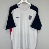 Shop 2001/03 ENGLAND TRAINING SHIRT (XL) UMBRO, classic football shirts, vintage football shirts & retro soccer jerseys at Cult Kits