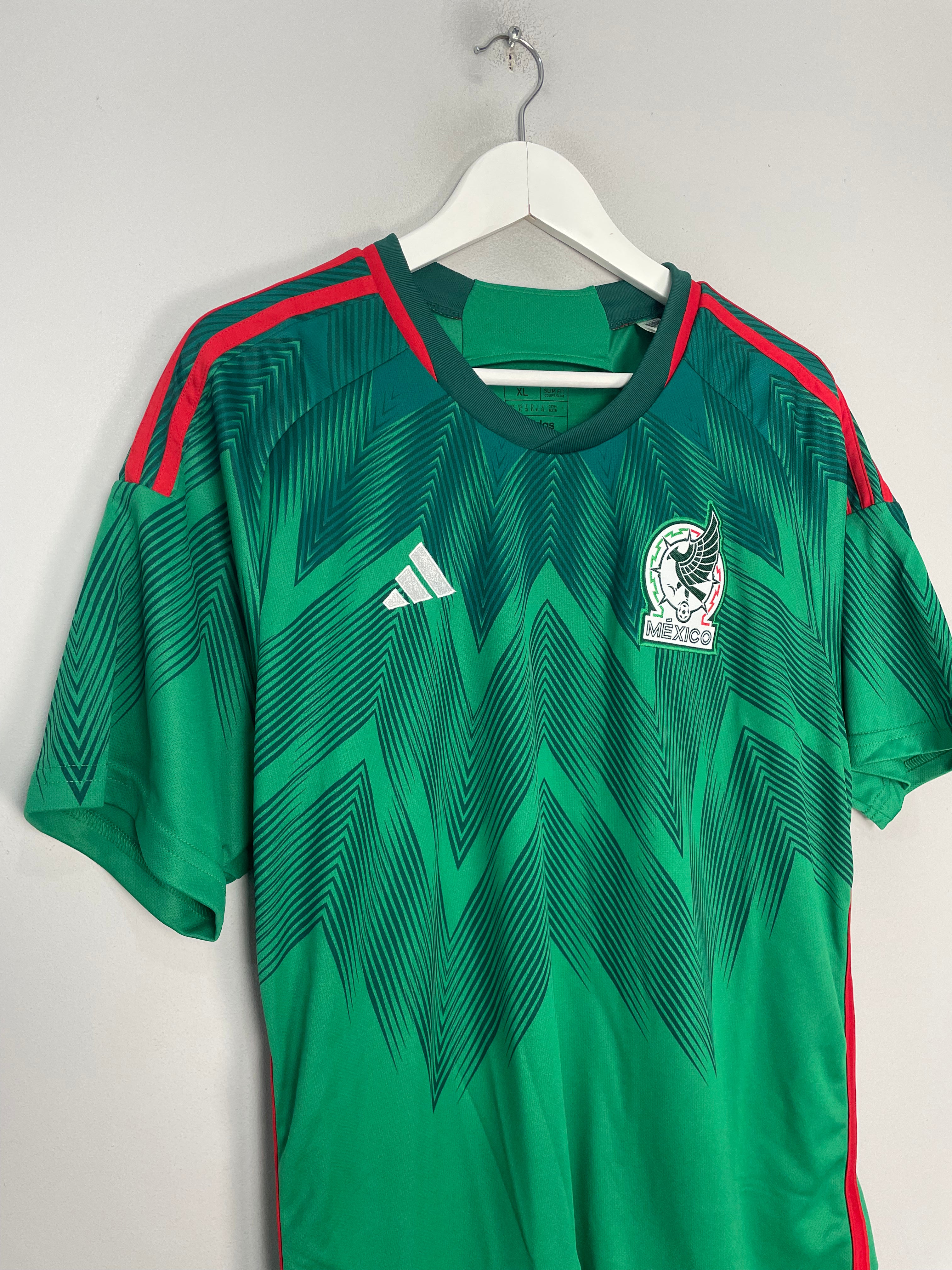 Shop 2022/23 Mexico *BNIB* Home Shirt (Multiple Sizes) Adidas, classic football shirts, vintage football shirts & retro soccer jerseys at Cult Kits