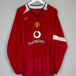Shop 2004/05 MANCHESTER UNITED RONALDO #7 L/S HOME SHIRT (L) NIKE, classic football shirts, vintage football shirts & retro soccer jerseys at Cult Kits