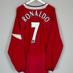 Shop 2004/05 MANCHESTER UNITED RONALDO #7 L/S HOME SHIRT (L) NIKE, classic football shirts, vintage football shirts & retro soccer jerseys at Cult Kits