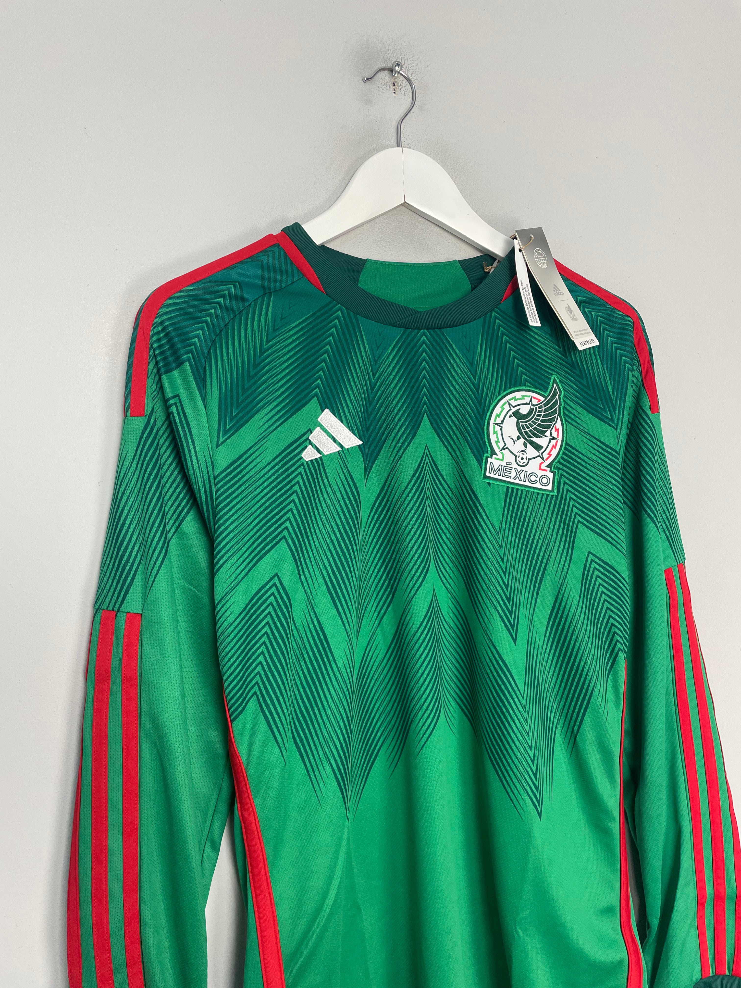 Shop 2022/23 Mexico *BNIB* L/S Home Shirt (M) Adidas, classic football shirts, vintage football shirts & retro soccer jerseys at Cult Kits