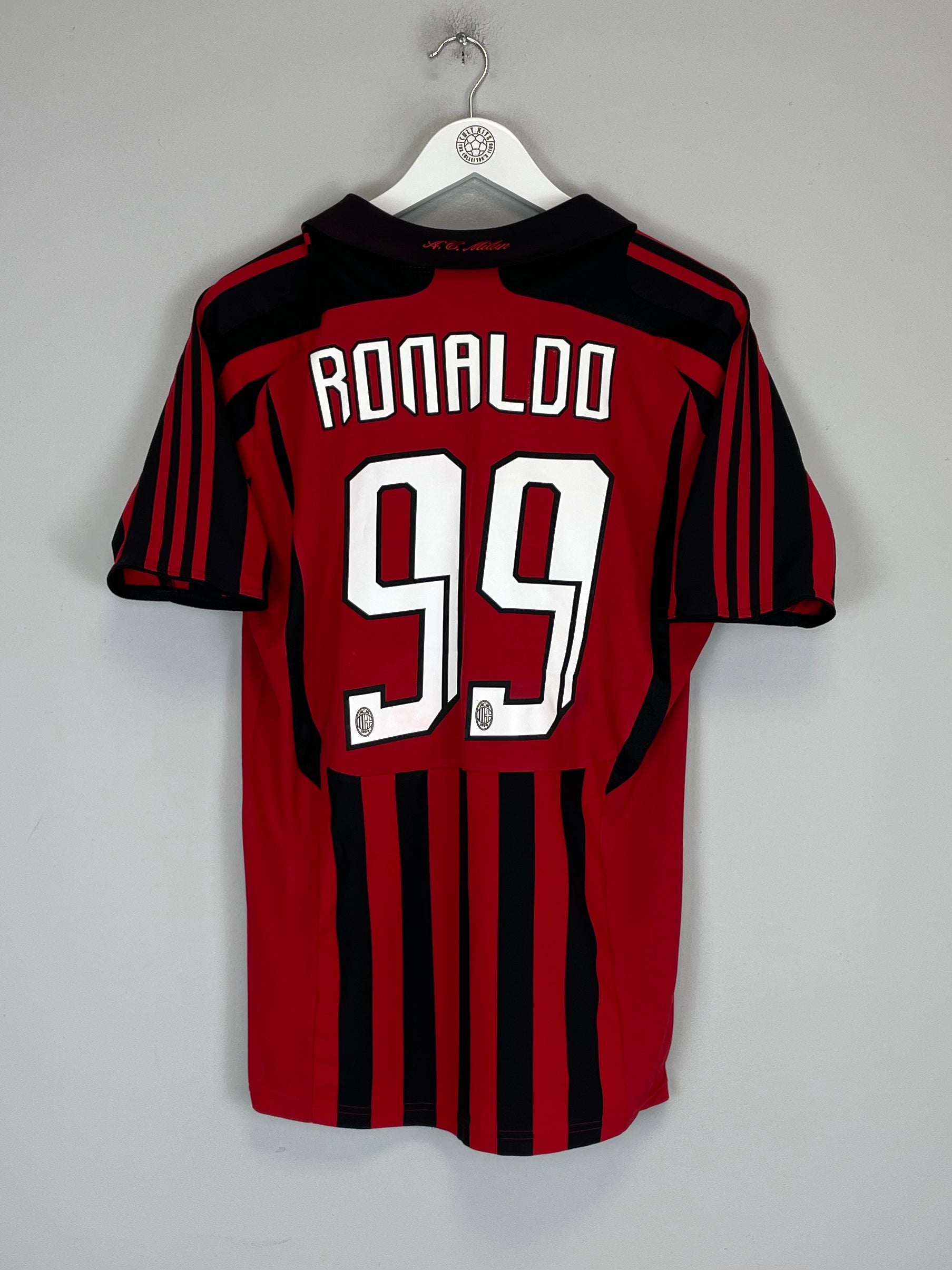 Shop 2007/08 AC MILAN RONALDO #99 HOME SHIRT (M) ADIDAS, classic football shirts, vintage football shirts & retro soccer jerseys at Cult Kits