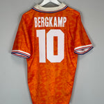 Shop 1994 NETHERLANDS BERGKAMP #10 HOME SHIRT (L) LOTTO, classic football shirts, vintage football shirts & retro soccer jerseys at Cult Kits