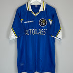 Shop 1997/98 CHELSEA HOME SHIRT (XL) UMBRO, classic football shirts, vintage football shirts & retro soccer jerseys at Cult Kits