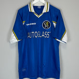 Shop 1997/98 CHELSEA HOME SHIRT (XL) UMBRO, classic football shirts, vintage football shirts & retro soccer jerseys at Cult Kits