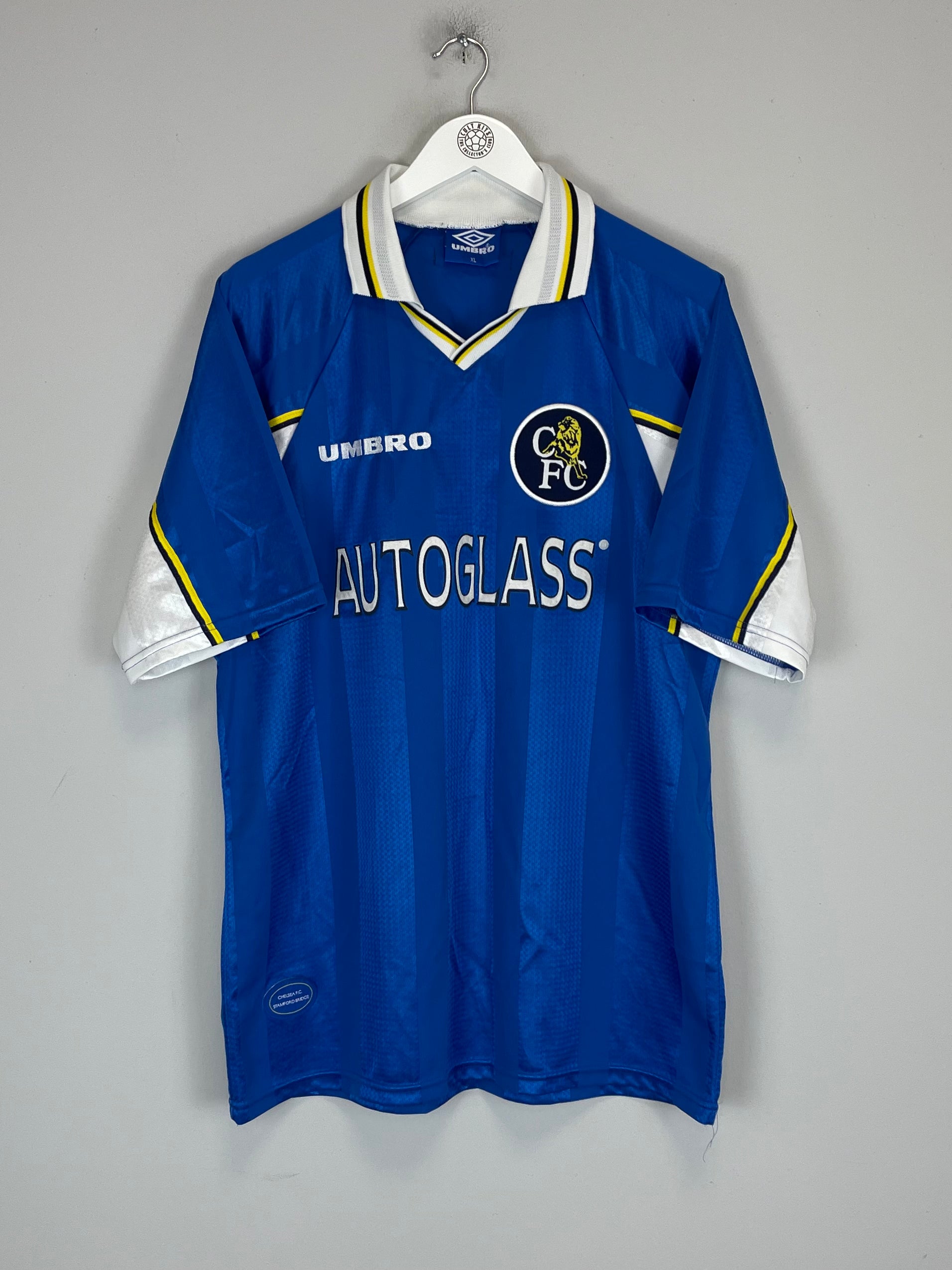 Shop 1997/98 CHELSEA HOME SHIRT (XL) UMBRO, classic football shirts, vintage football shirts & retro soccer jerseys at Cult Kits