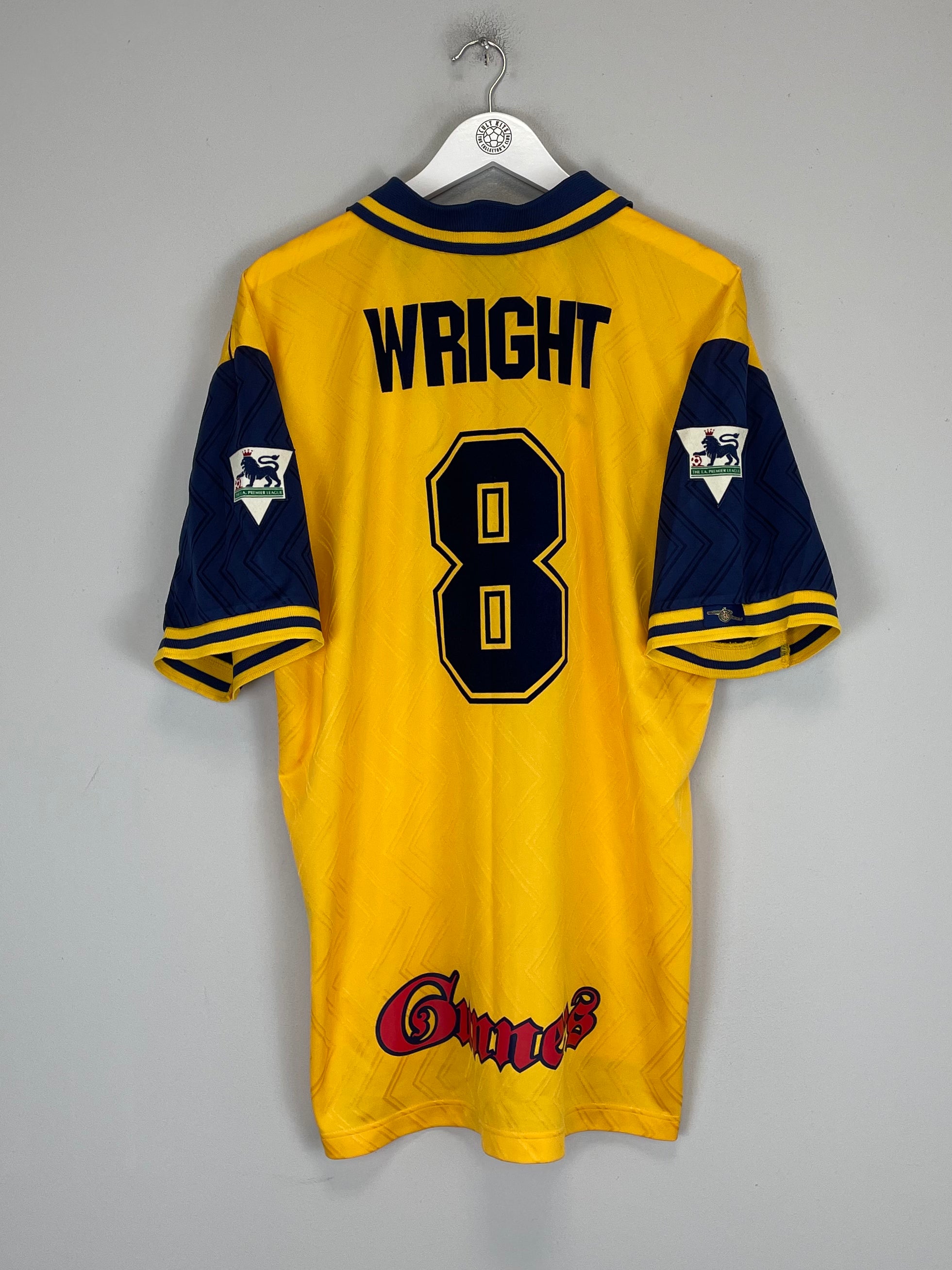 Shop 1996/97 ARSENAL WRIGHT #8 AWAY SHIRT (XL) NIKE, classic football shirts, vintage football shirts & retro soccer jerseys at Cult Kits