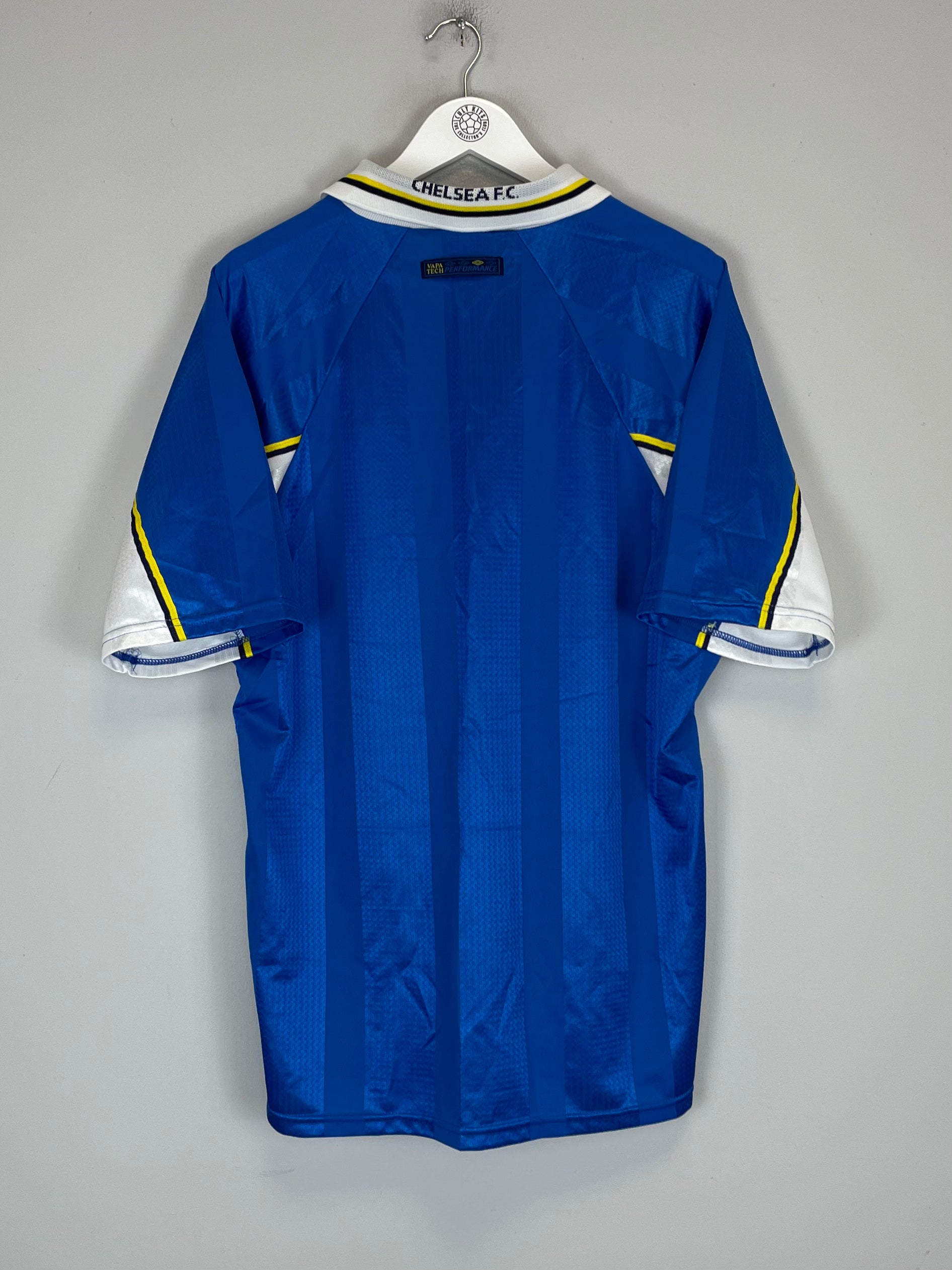 Shop 1997/98 CHELSEA HOME SHIRT (XL) UMBRO, classic football shirts, vintage football shirts & retro soccer jerseys at Cult Kits