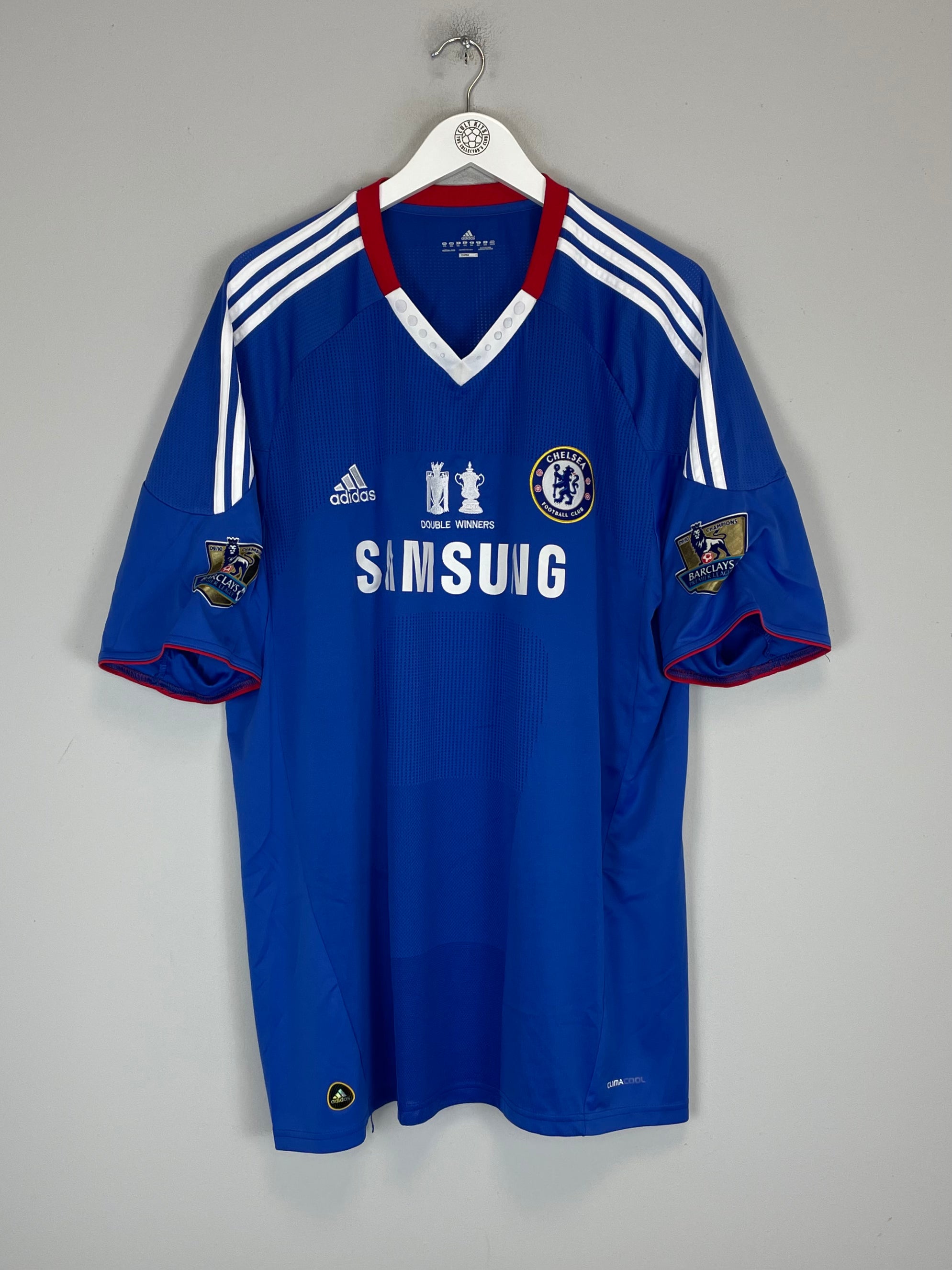 Shop 2010/11 CHELSEA 'DOUBLE WINNERS' HOME SHIRT (XXL) ADIDAS, classic football shirts, vintage football shirts & retro soccer jerseys at Cult Kits