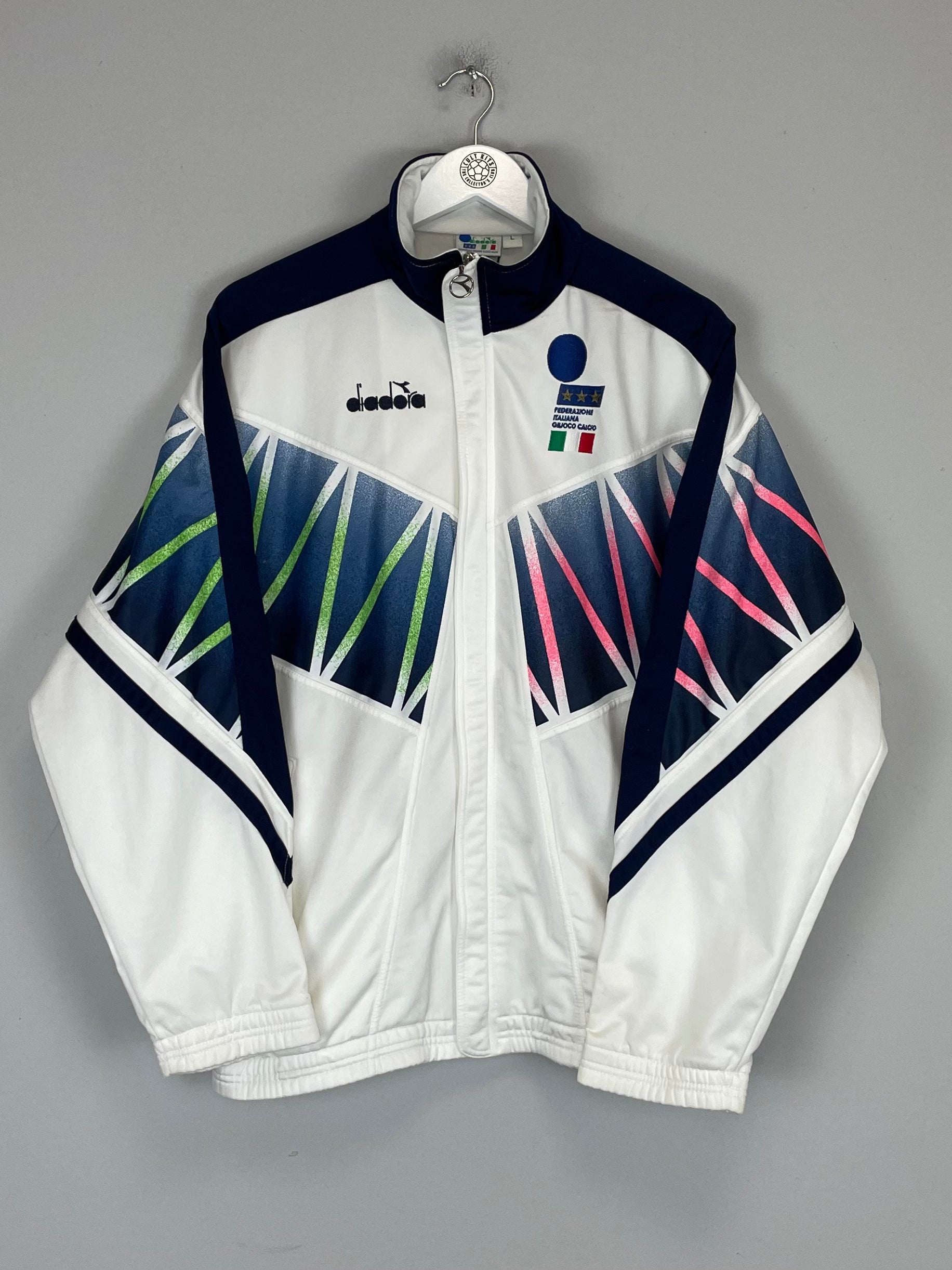 Shop 1994 ITALY TRACK JACKET (L) DIADORA, classic football shirts, vintage football shirts & retro soccer jerseys at Cult Kits