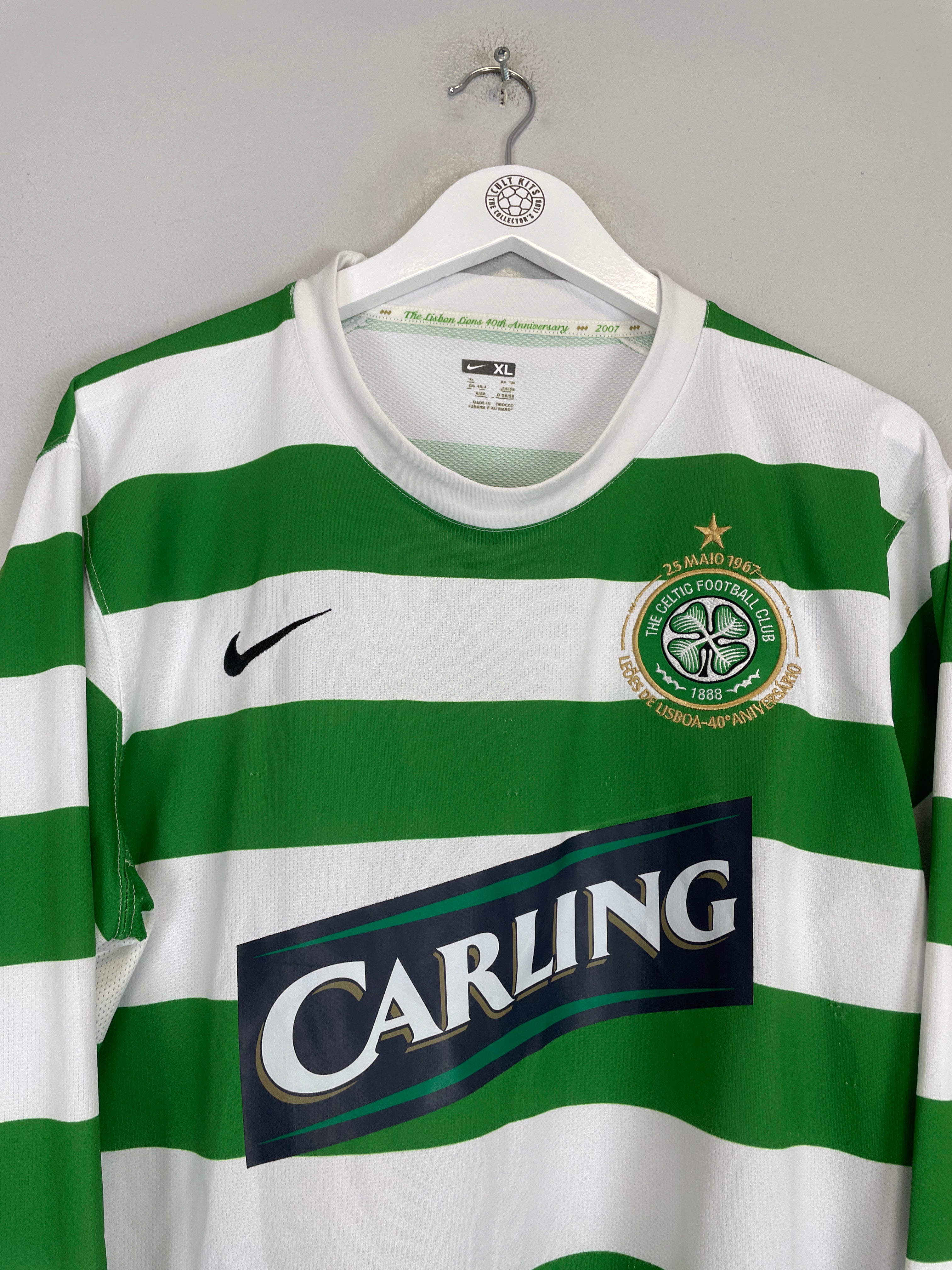 Shop 2007/08 CELTIC NAKAMURA #25 L/S HOME SHIRT (XL) NIKE, classic football shirts, vintage football shirts & retro soccer jerseys at Cult Kits