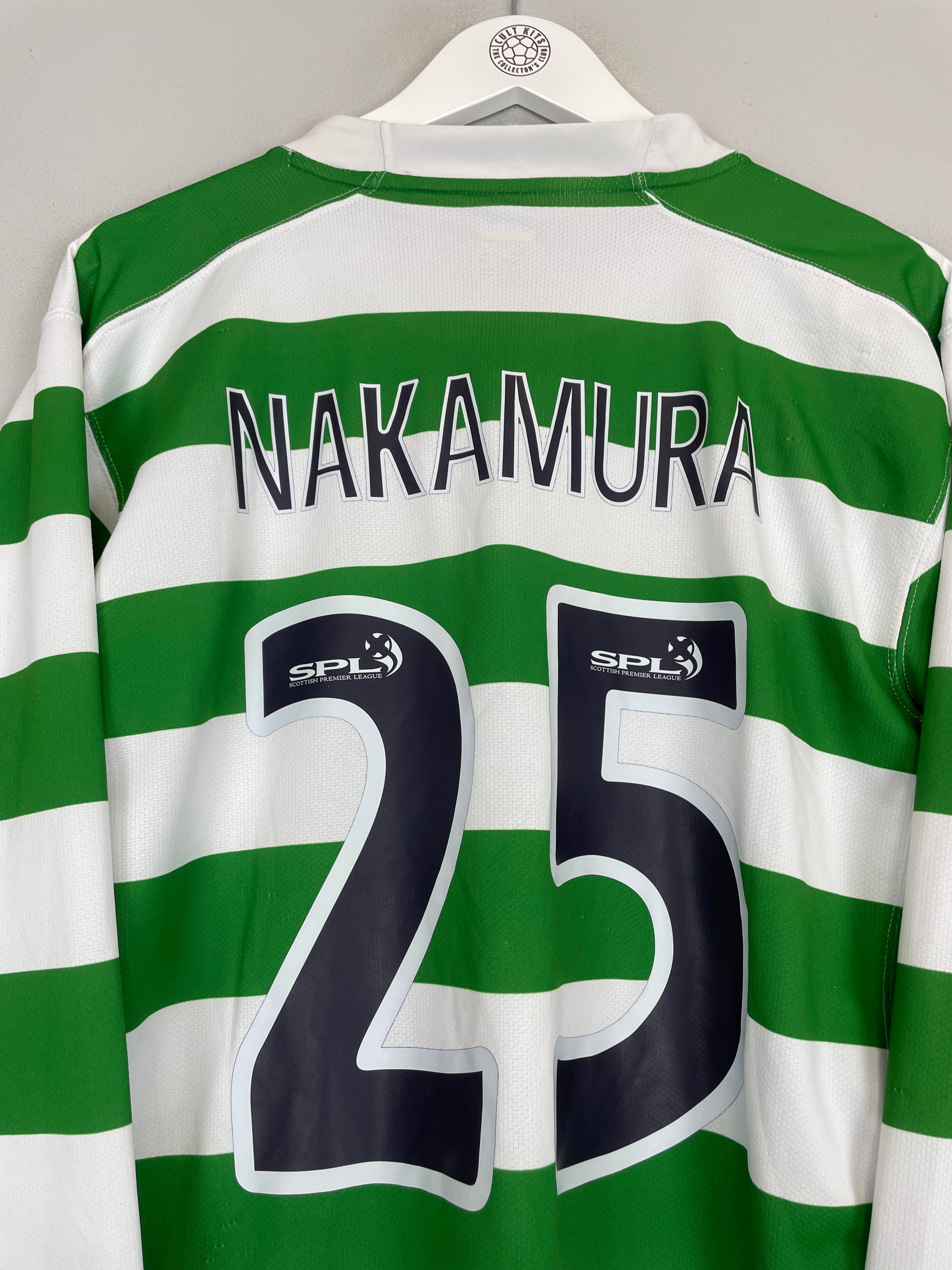 Shop 2007/08 CELTIC NAKAMURA #25 L/S HOME SHIRT (XL) NIKE, classic football shirts, vintage football shirts & retro soccer jerseys at Cult Kits