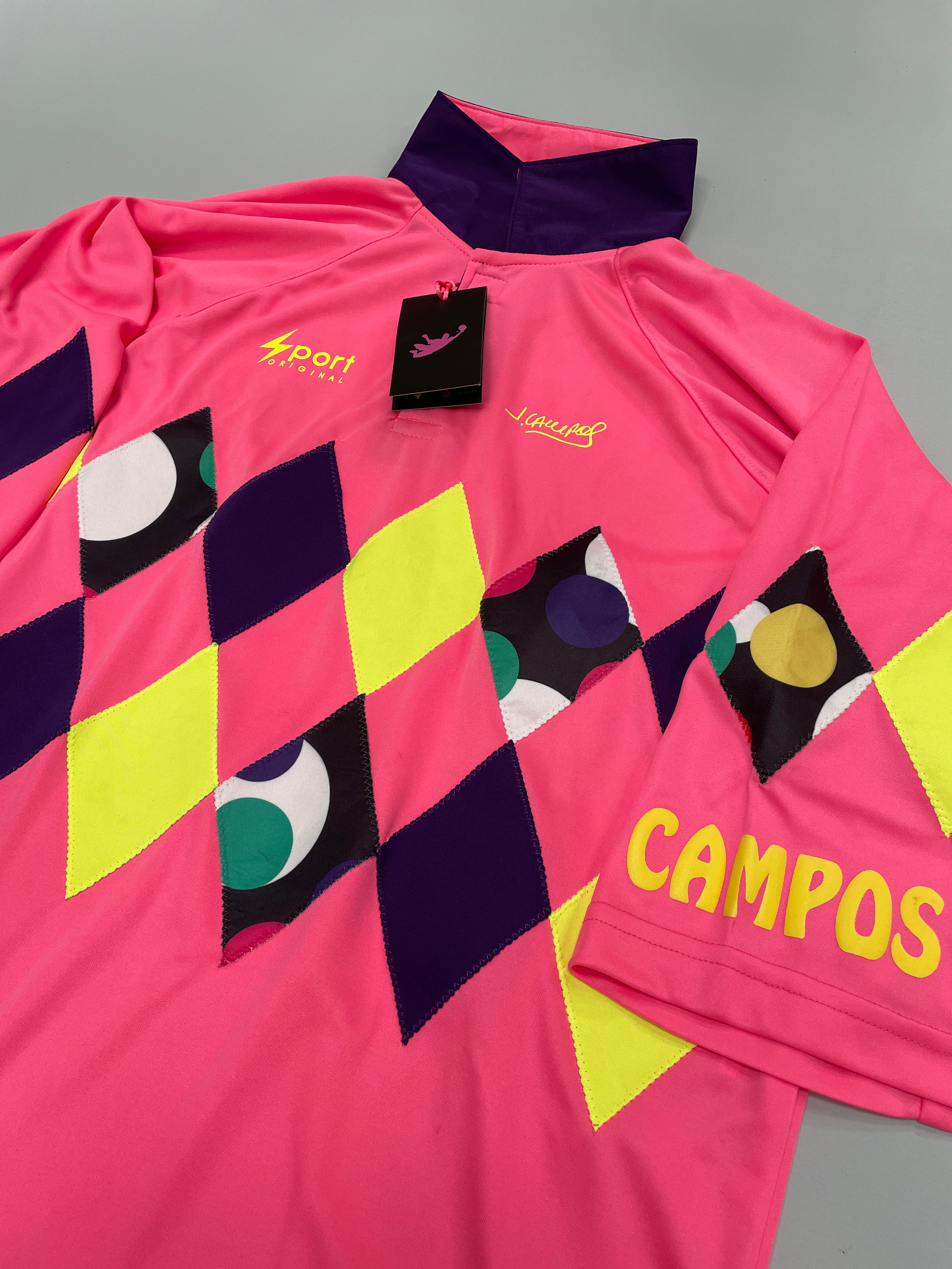 Shop 1990'S JORGE CAMPOS *LTD EDITION + SIGNED* BOXED SHIRT (L) RAUTE SPORT, classic football shirts, vintage football shirts & retro soccer jerseys at Cult Kits
