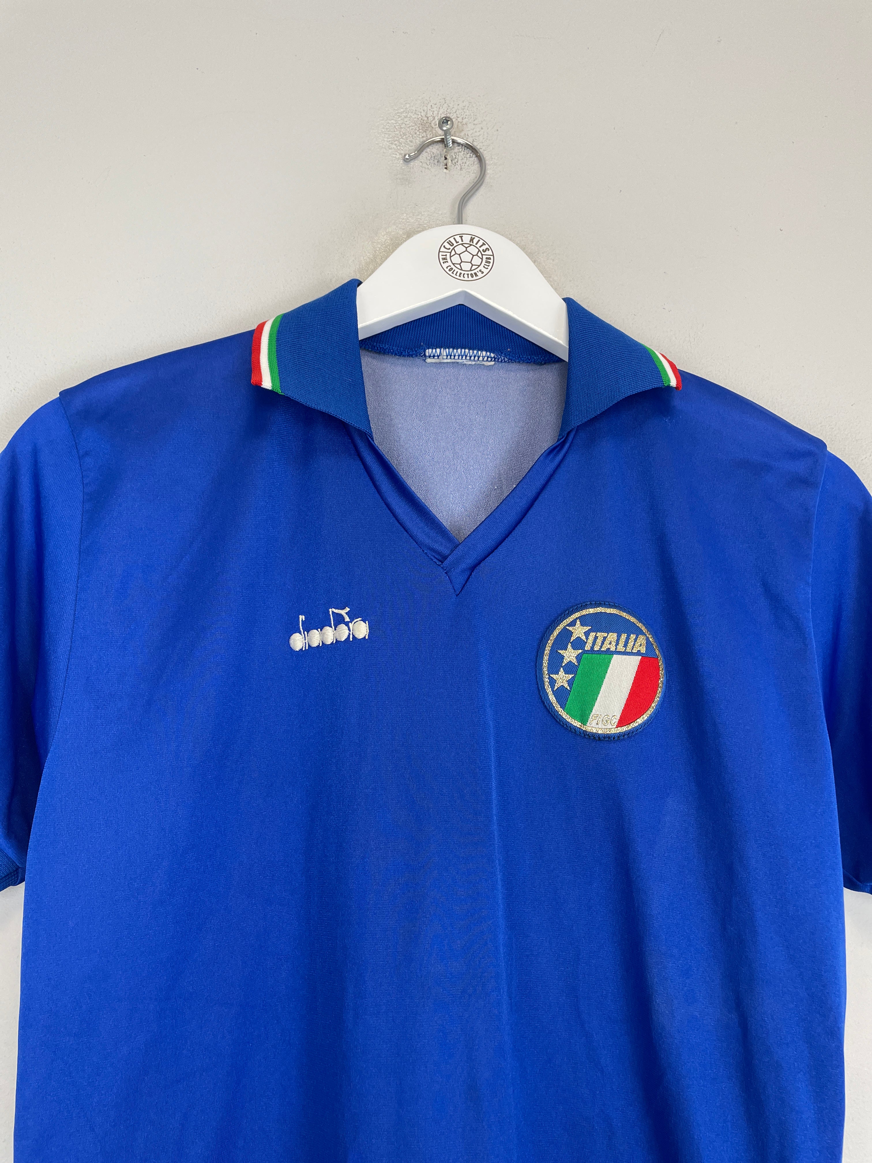 Shop 1986/90 ITALY HOME SHIRT (S) DIADORA, classic football shirts, vintage football shirts & retro soccer jerseys at Cult Kits
