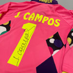 Shop 1990'S JORGE CAMPOS *LTD EDITION + SIGNED* BOXED SHIRT (L) RAUTE SPORT, classic football shirts, vintage football shirts & retro soccer jerseys at Cult Kits