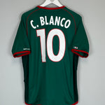 Shop 2002/03 MEXICO C.BLANCO #10 HOME SHIRT (M) ATLETICA, classic football shirts, vintage football shirts & retro soccer jerseys at Cult Kits