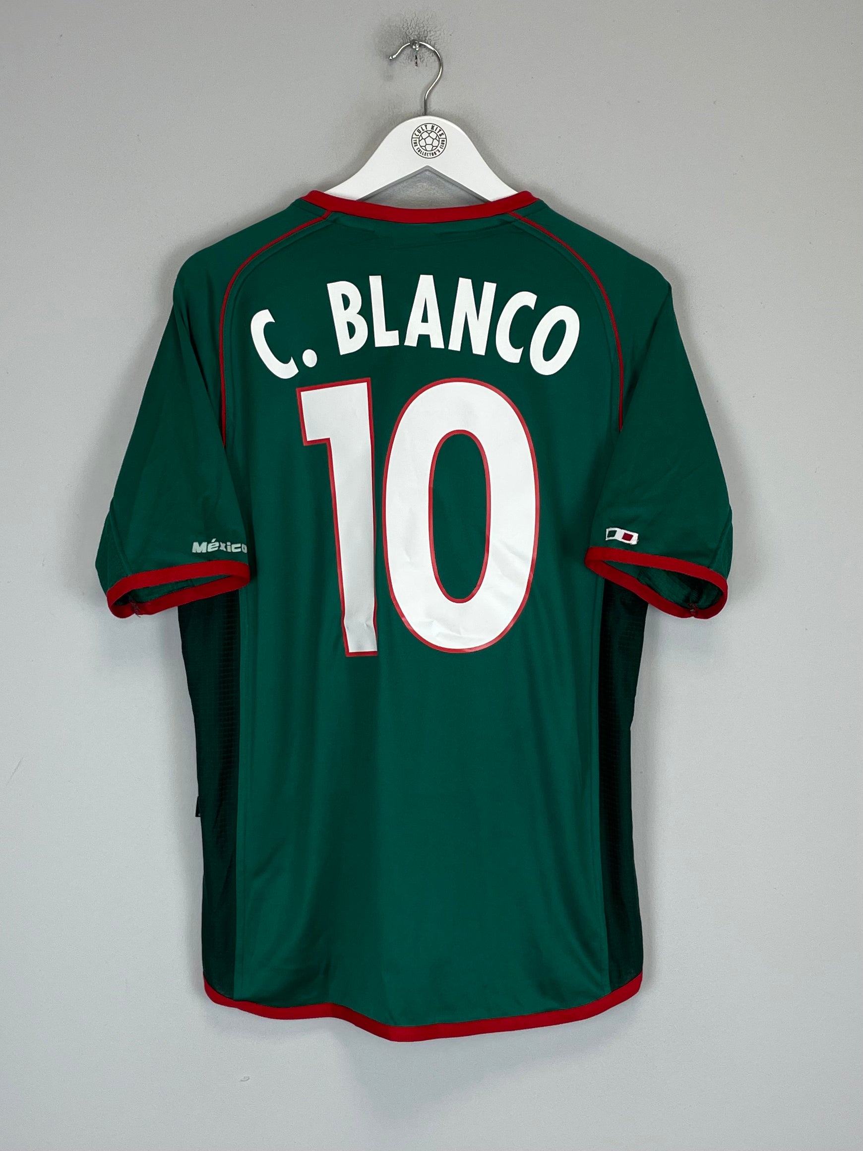 Shop 2002/03 MEXICO C.BLANCO #10 HOME SHIRT (M) ATLETICA, classic football shirts, vintage football shirts & retro soccer jerseys at Cult Kits